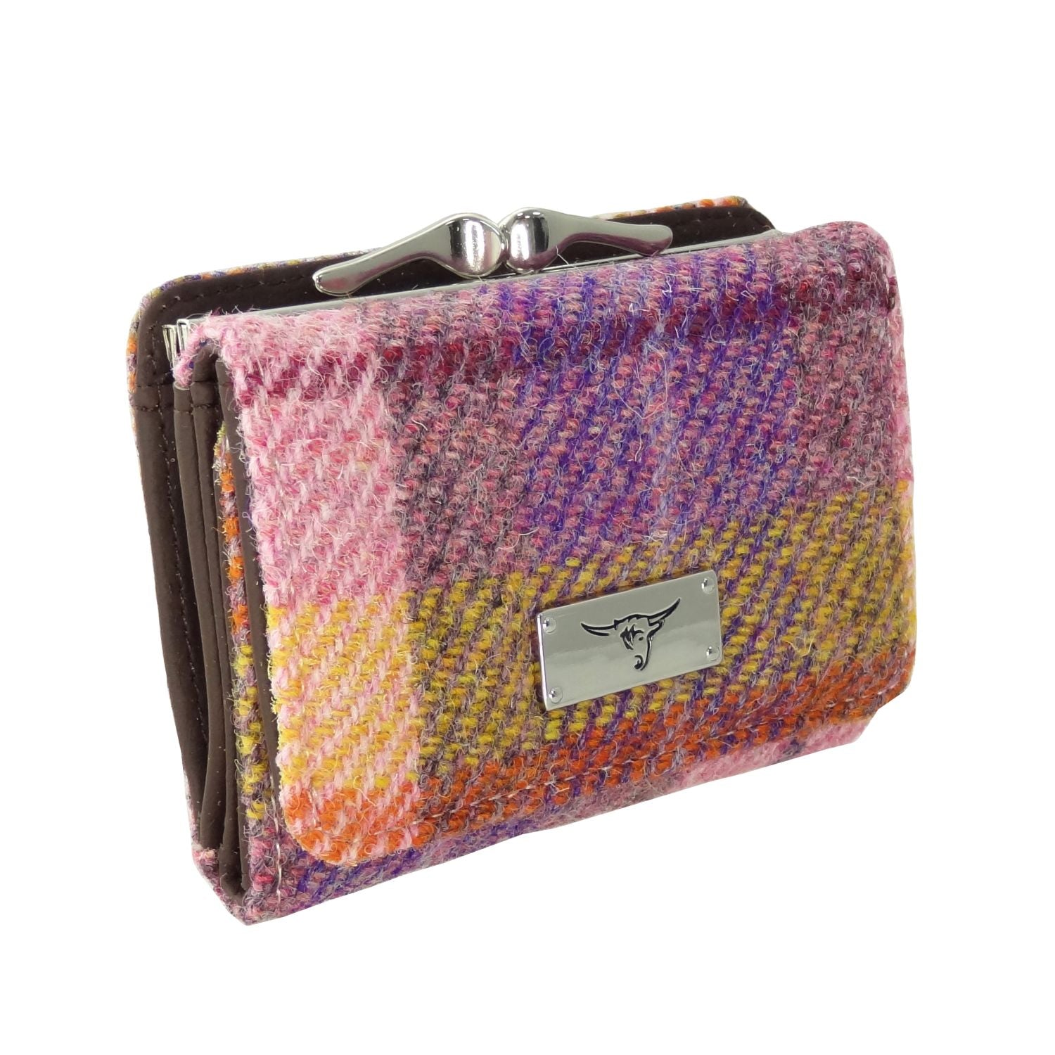 Harris Tweed Small Clasp Purse - 10 Stylish Colors | Vintage Wool Handbag for Women | Perfect for Work, Travel & Evening Events