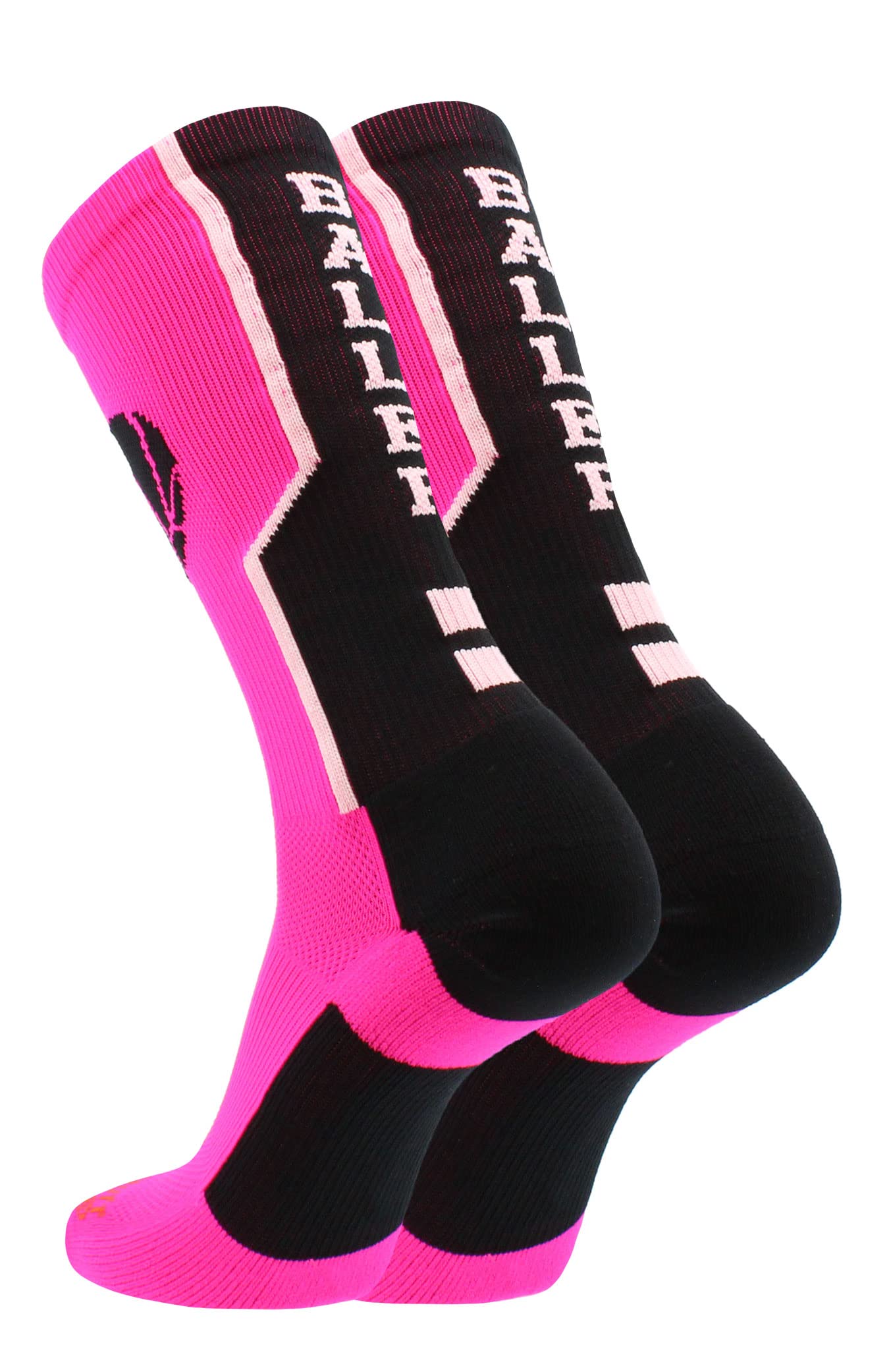 Basketball Crew Socks with Basketball Logo - High Performance Sports Socks for Men & Women - Perfect for Basketball Games, Training and Athletic Wear