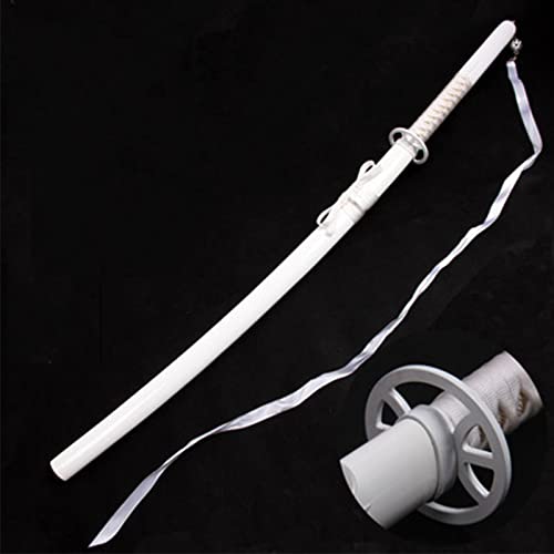 Japanese Katana Sword - Stainless Steel Bleach Anime Sode no Shirayuki White Cosplay Sword - Decorative Collectible for Halloween, Christmas & Anime Events - Unsharpened for Safe Display