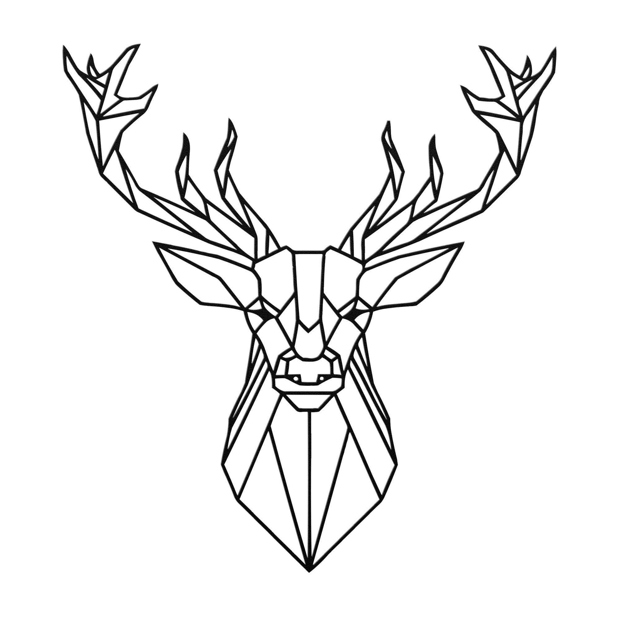 Modern Geometric Deer Metal Wall Art - Handmade Buck Decor for Living Room, Bedroom & Office - Perfect for Rustic, Farmhouse & Nature-Inspired Home Decor