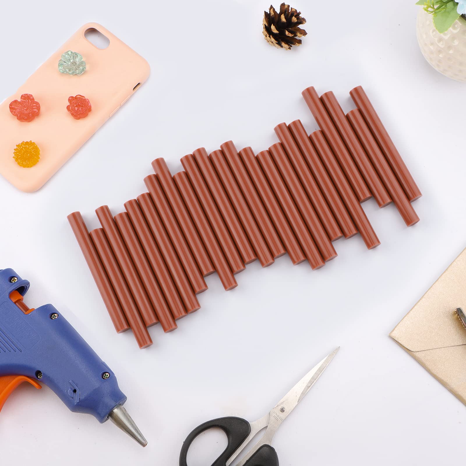 ENPOINT 24-Pack Brown Hot Glue Sticks - 4