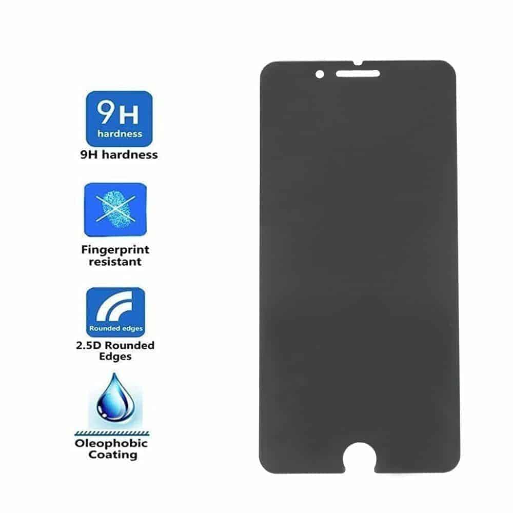 2 Pack Privacy Screen Protector for iPhone 7 - Anti-Spy Tempered Glass - HD Clear & Scratch Resistant - Perfect for Office, Banking & Public Use