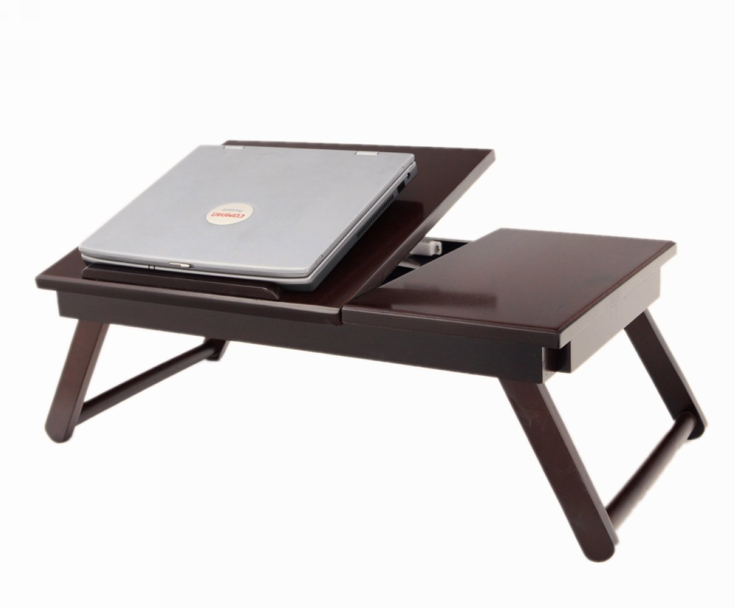 Frenchi Furniture Lap Desk - Dark Cherry Wood Laptop Tray for Bed, Couch & Home Office - Portable & Lightweight Workspace Solution