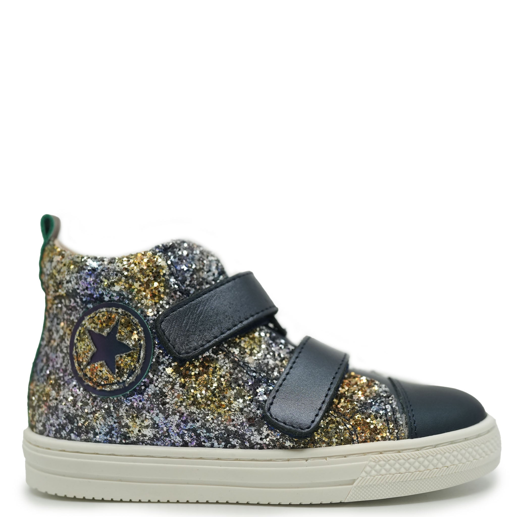 Acebos Marino Glitter Velcro Sneakers for Women - Comfortable Lightweight Slip-On Shoes for Walking, Running, and Casual Wear - Perfect for School, Work, and Everyday Fashion