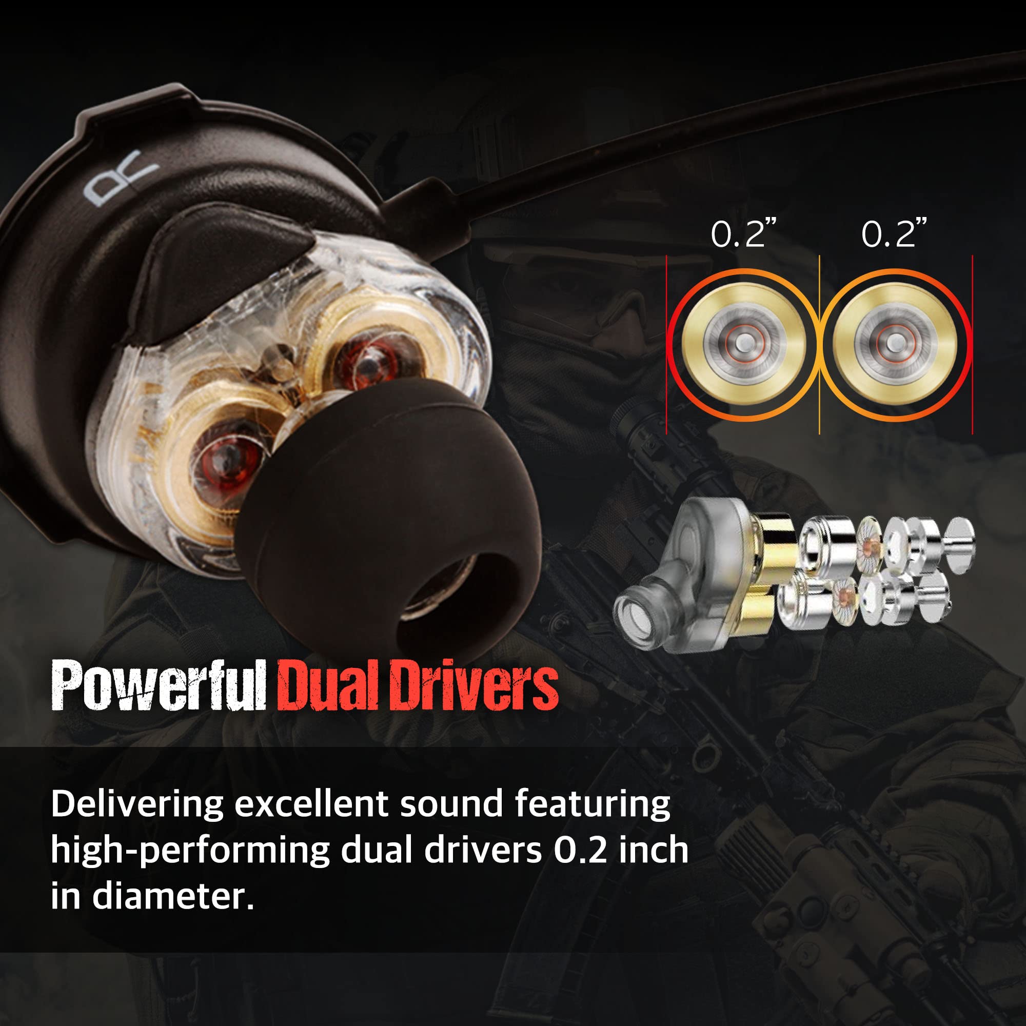 SPE-G9 Gaming Earbuds with Dual Microphone & Dual Drivers - Wired In-Ear Headphones with Volume Control for PS4, PS5, PC, Nintendo Switch & Mobile Gaming (Red) - Perfect for Competitive Gaming & Immersive Audio Experience