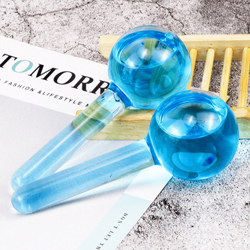Ice Globes for Face - Cooling Facial Massage Tools for Puffiness & Dark Circles - Perfect for Skincare Routine & Relaxation at Home or Spa