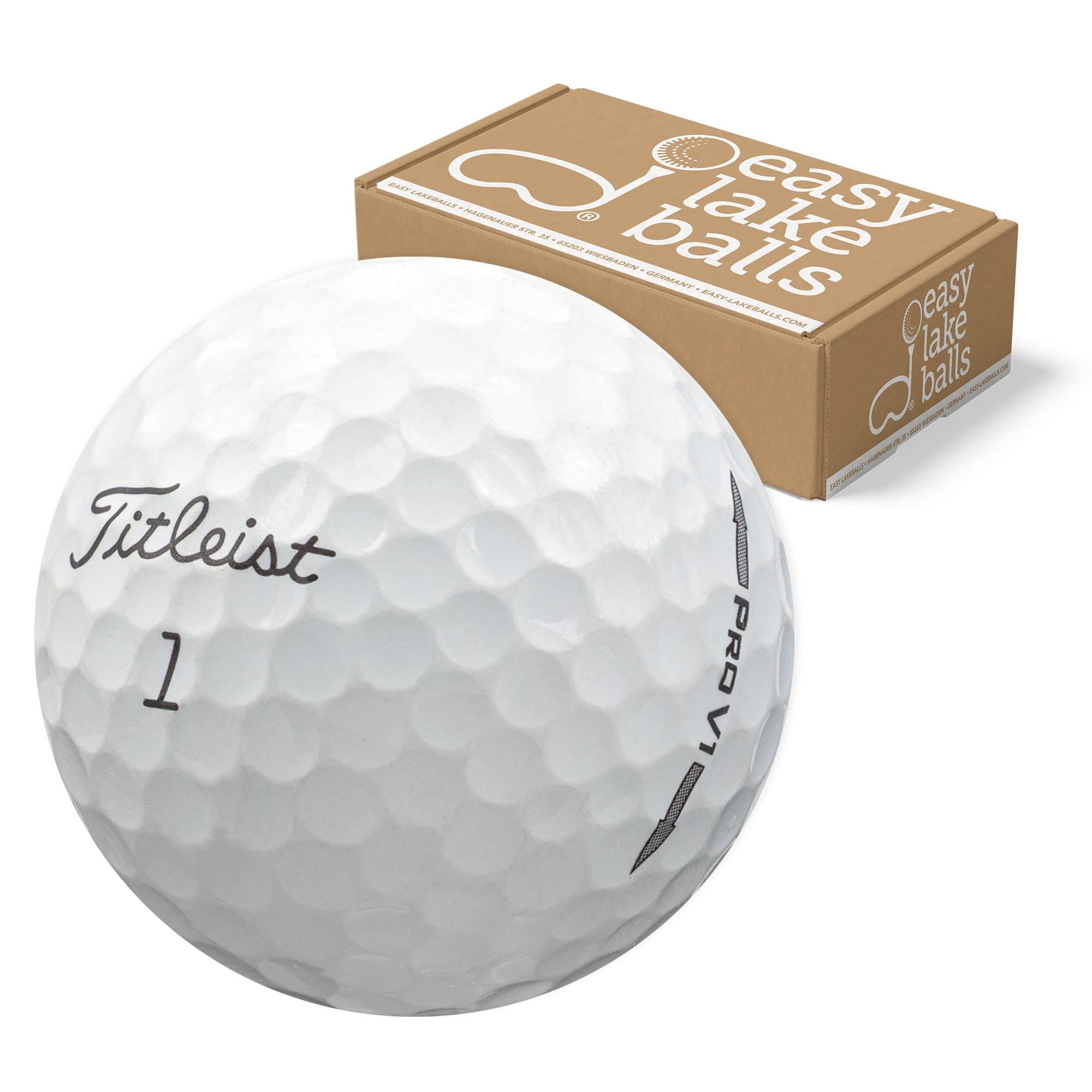 Titleist Pro V1 100 Recycled Golf Balls - AAA/AA Grade (A/B) for Practice & Training | Lake Balls for Driving Range & Course Play