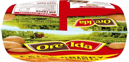 Ore-Ida Extra Crispy Seasoned Crinkles French Fries - Frozen Fried Potatoes 26oz Bag - Perfect for Family Dinners, BBQs & Game Day Snacks