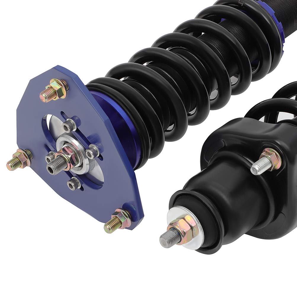 ECCPP Adjustable Height Coilover Suspension Kit - Blue Coil Spring Shocks for 2002-2006 Mitsubishi Lancer | Performance Upgrade for Street Racing & Off-Road Driving