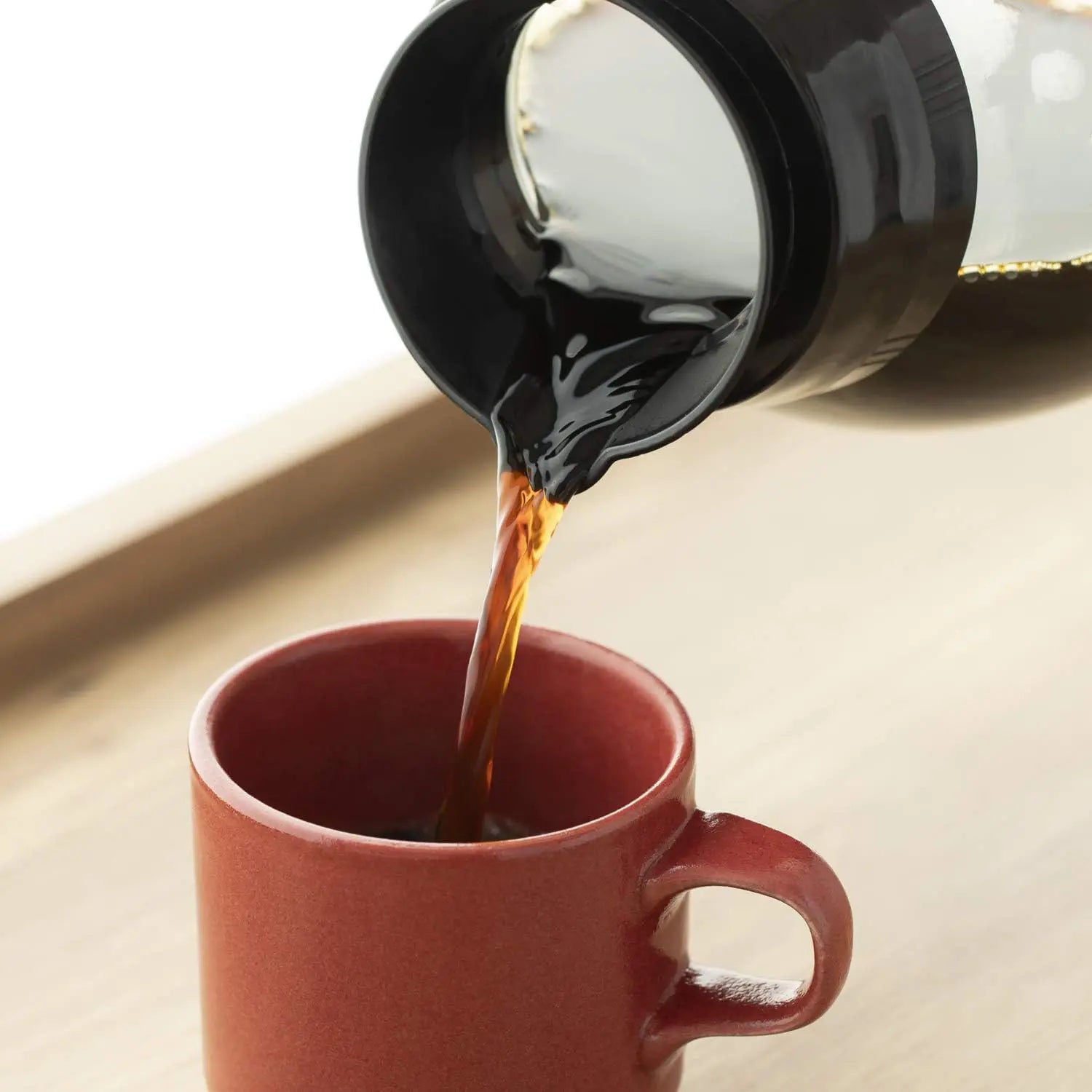 Kalita Black Heat-Resistant Glass Coffee Server - 1800ml (60oz) for Drip Coffee, Pour Over, and French Press Brewing - Perfect for Home, Office, and Coffee Shops
