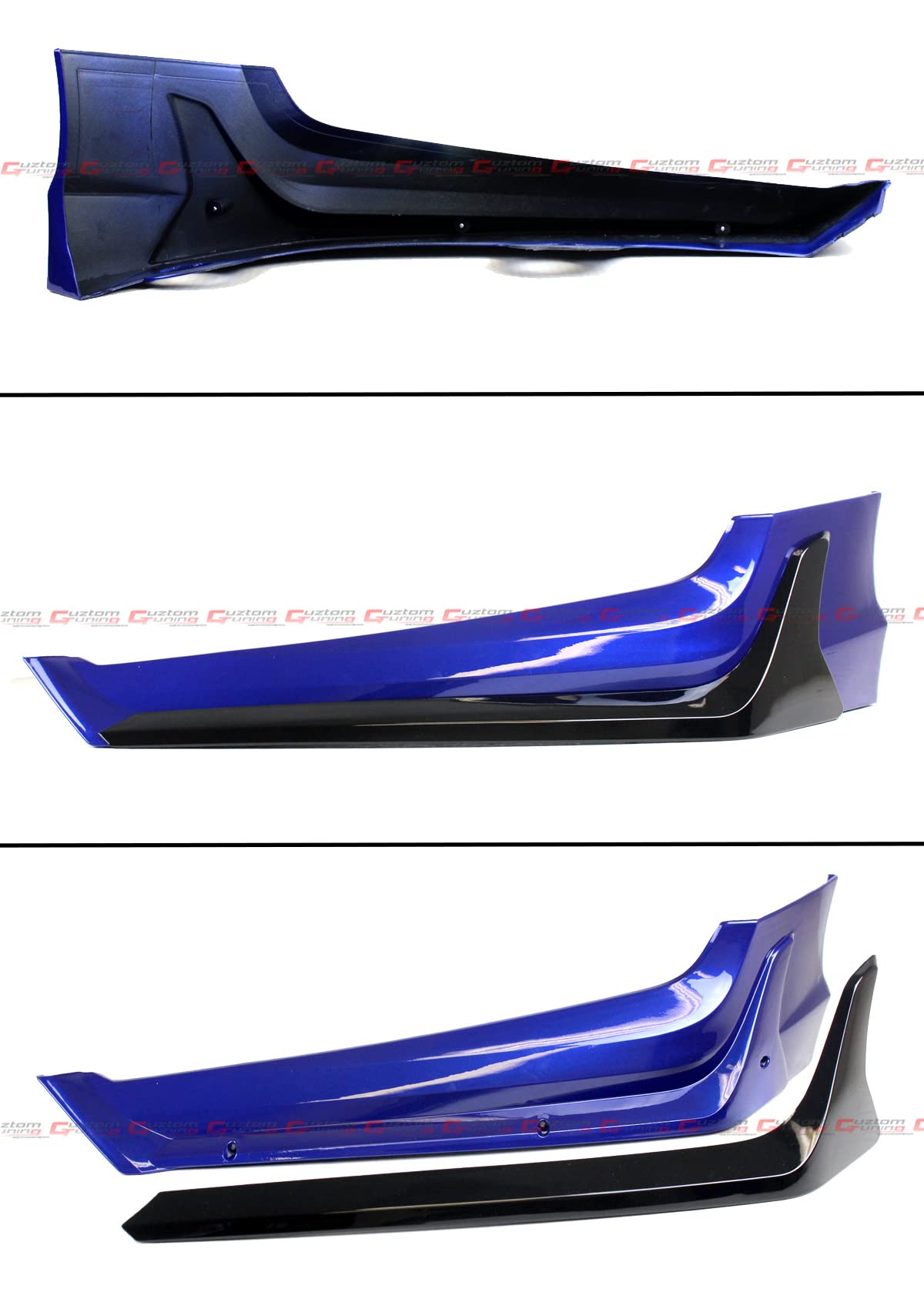 ACR Style JDM Painted Two-Tone Gloss Black & Night Pearl Blue Front Bumper Lip Splitter Kit for 2018-2020 Honda Accord EX/LX/Touring/Sport - Enhance Your Car's Aerodynamics & Style for Street Racing & Show Cars