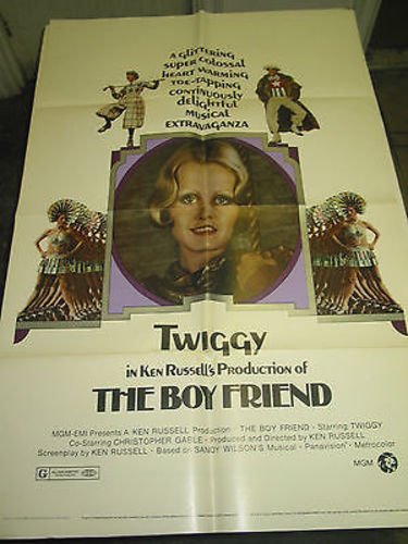 Original U.S. One-Sheet B Movie Poster of The Boyfriend Featuring Twiggy - Vintage Cinema Collectible for Home Theater Decor & Film Memorabilia Display