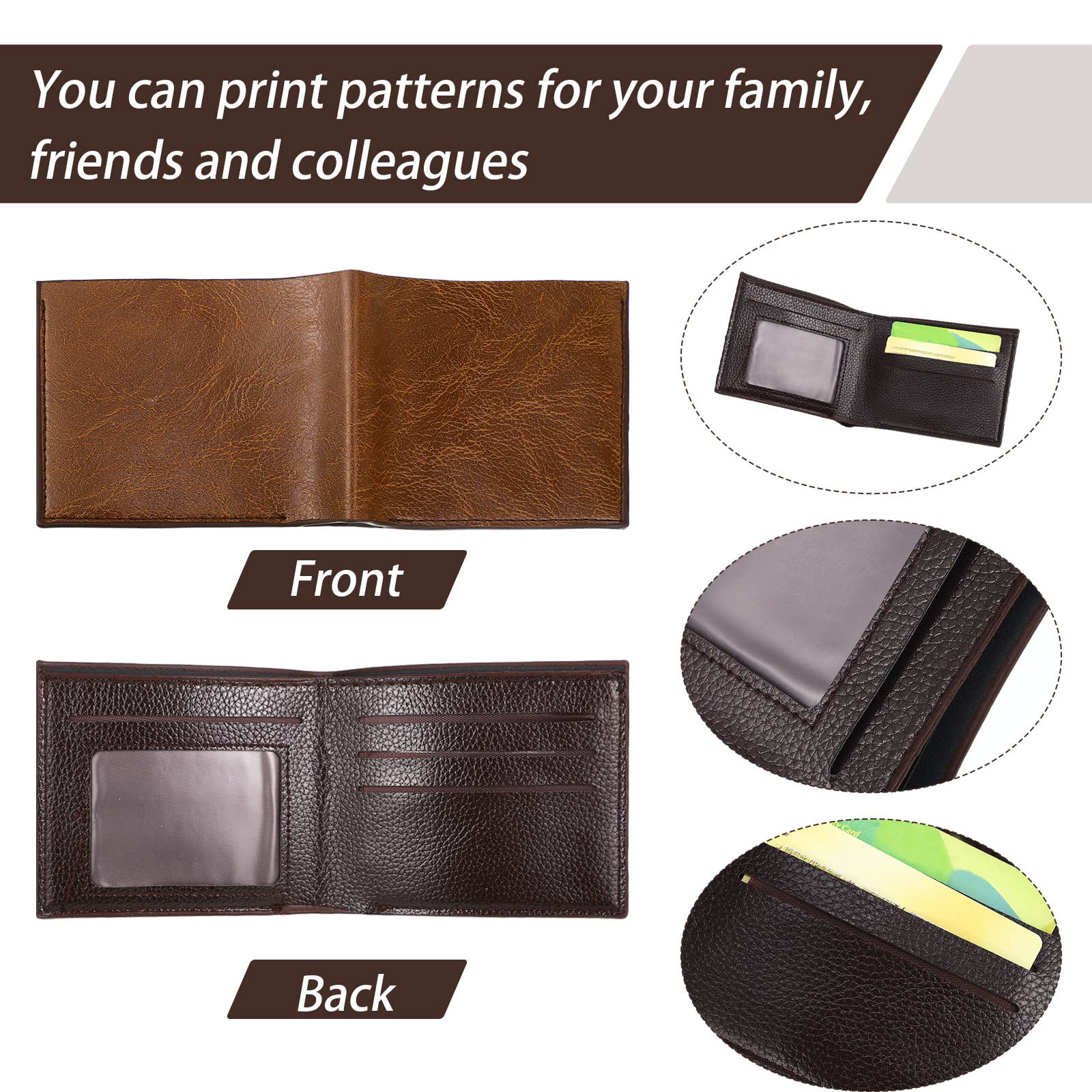 12 Pack PU Leather Wallets for Men - Bulk Trifold Blank Wallets for Laser Engraving, Perfect Christmas Gifts for Dad (Brown) | Ideal for Corporate Events, Promotions & Personalized Gifts