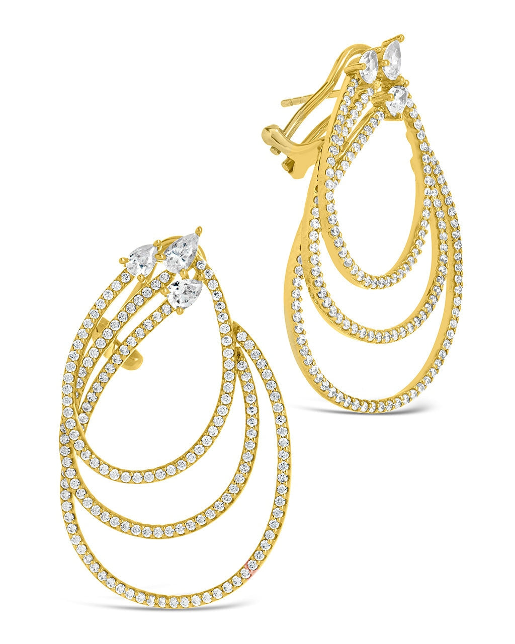 Kaia CZ Statement Drop Earrings for Women - Elegant Cubic Zirconia Dangle Earrings for Party, Wedding & Evening Wear