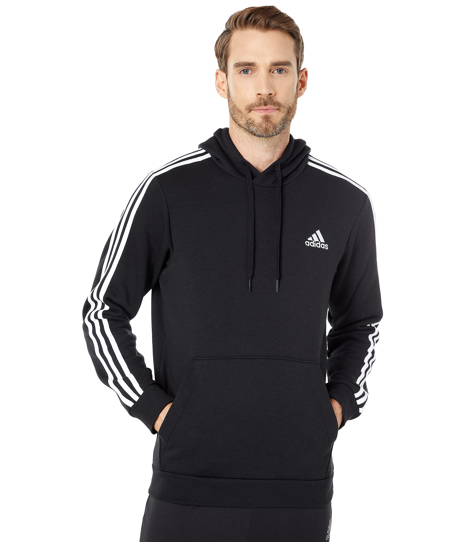 adidas Men's Essentials Fleece 3-Stripes Hoodie - Soft Comfortable Pullover Sweatshirt for Casual Wear, Gym & Outdoor Activities