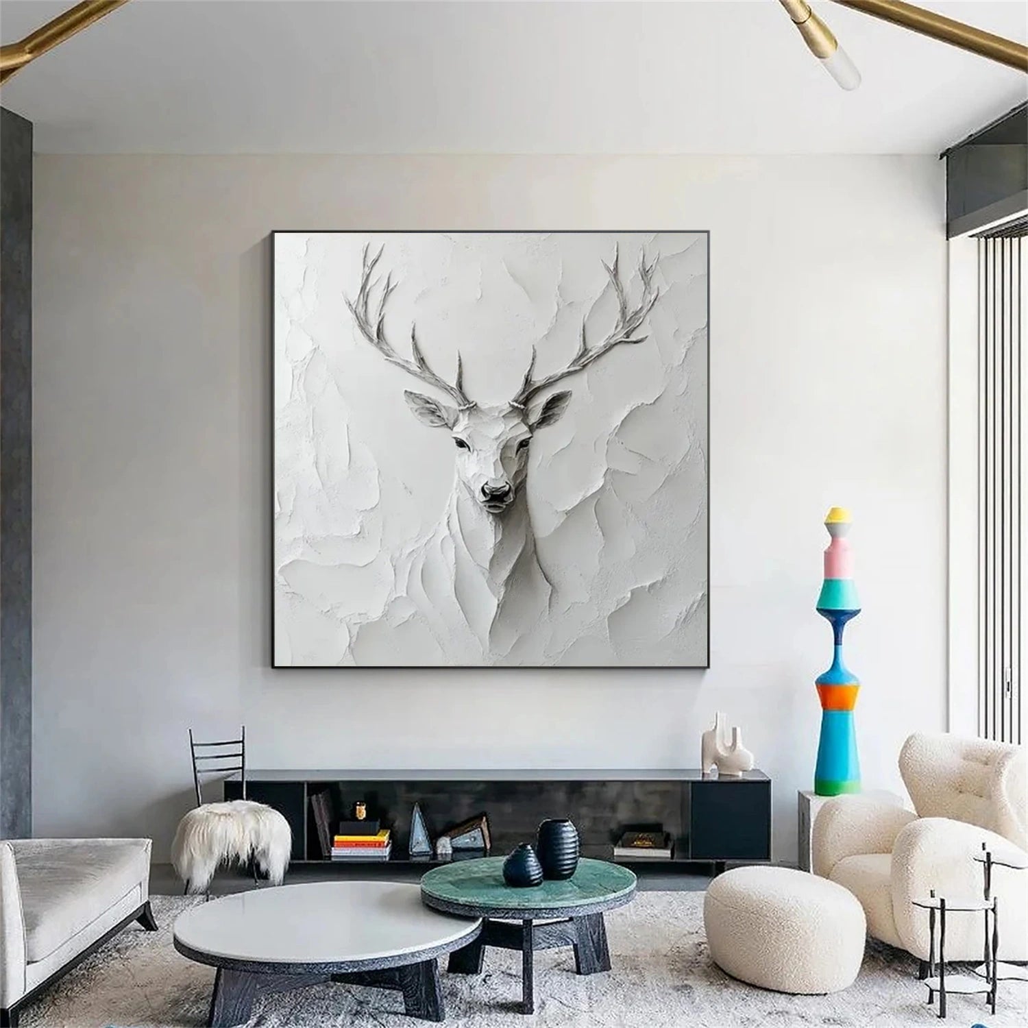Animal Art Painting #AP114 - Handmade Canvas Wall Decor for Living Room, Bedroom & Office | Wildlife & Nature Inspired Artwork