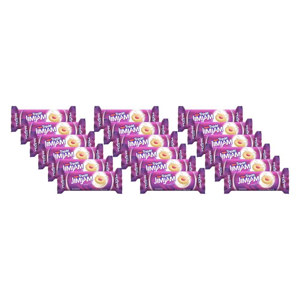 Britannia Jim Jam Biscuits 100g - Breakfast & Tea Time Snacks (Pack of 18)