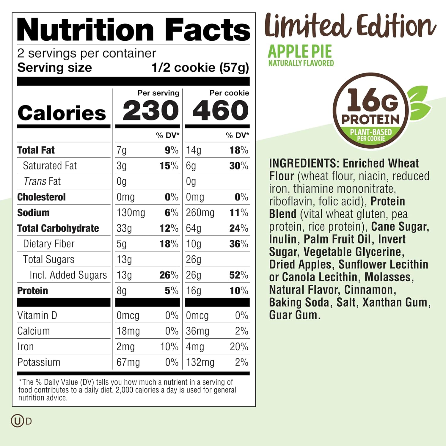 Lenny & Larry’s The Complete Cookie - Plant-Based Protein Cookies, Vegan & Gluten-Free Snacks - Perfect for Post-Workout, On-the-Go & Healthy Dessert