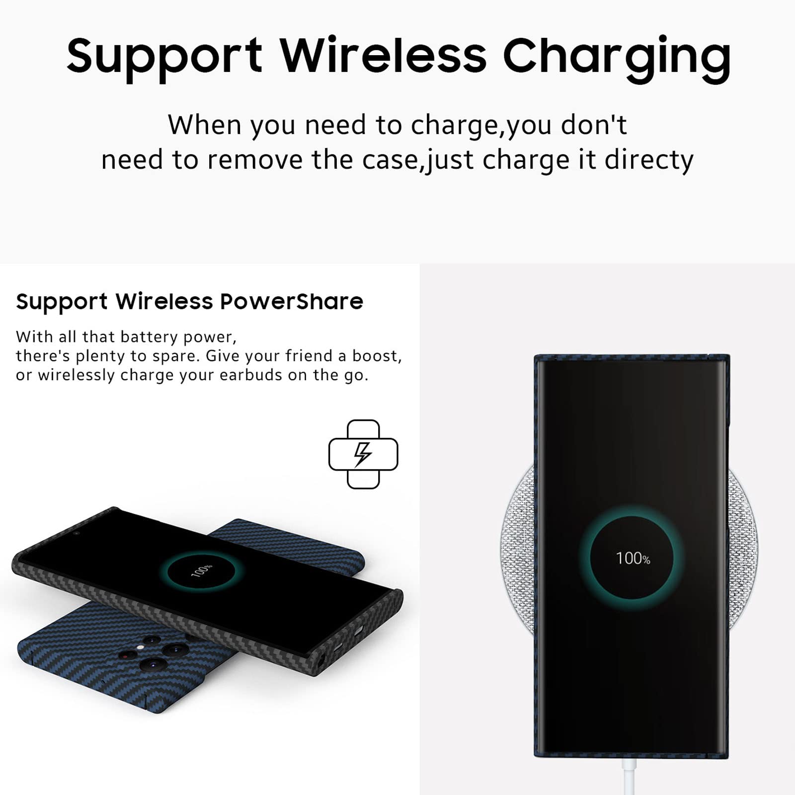 Premium Carbon Fiber Case for Samsung Galaxy S22/S22 Plus/S22 Ultra - Ultra Thin & Lightweight Aramid Fiber Phone Cover with Minimalist Design - Perfect for Everyday Protection & Business Use