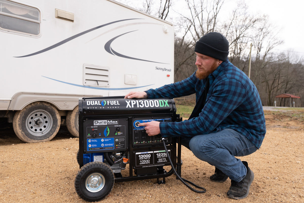 13,000W Dual Fuel Portable Generator with CO Alert - Reliable Backup Power for Home, Camping & Emergency Use