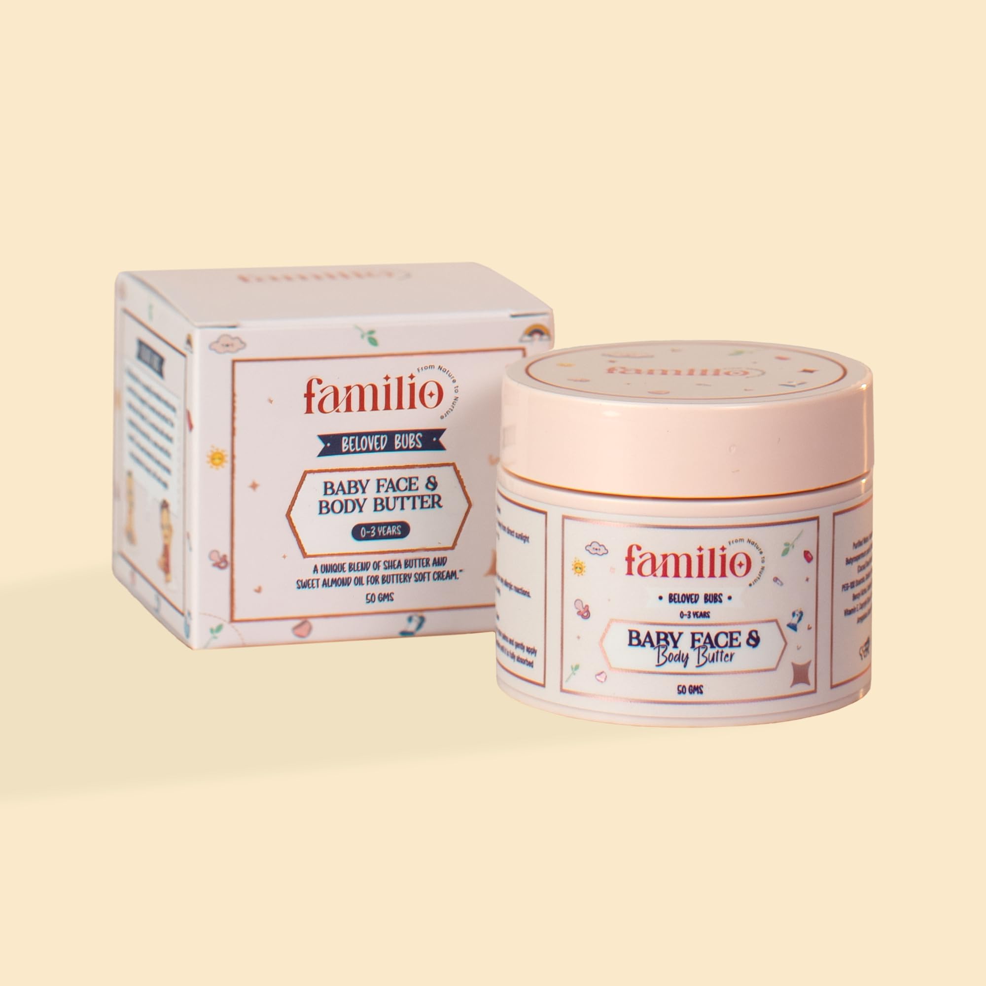Organic Baby Face & Body Butter - Ultra Moisturizing & Hypoallergenic for Sensitive Skin | Perfect for Daily Hydration & Diaper Rash Prevention