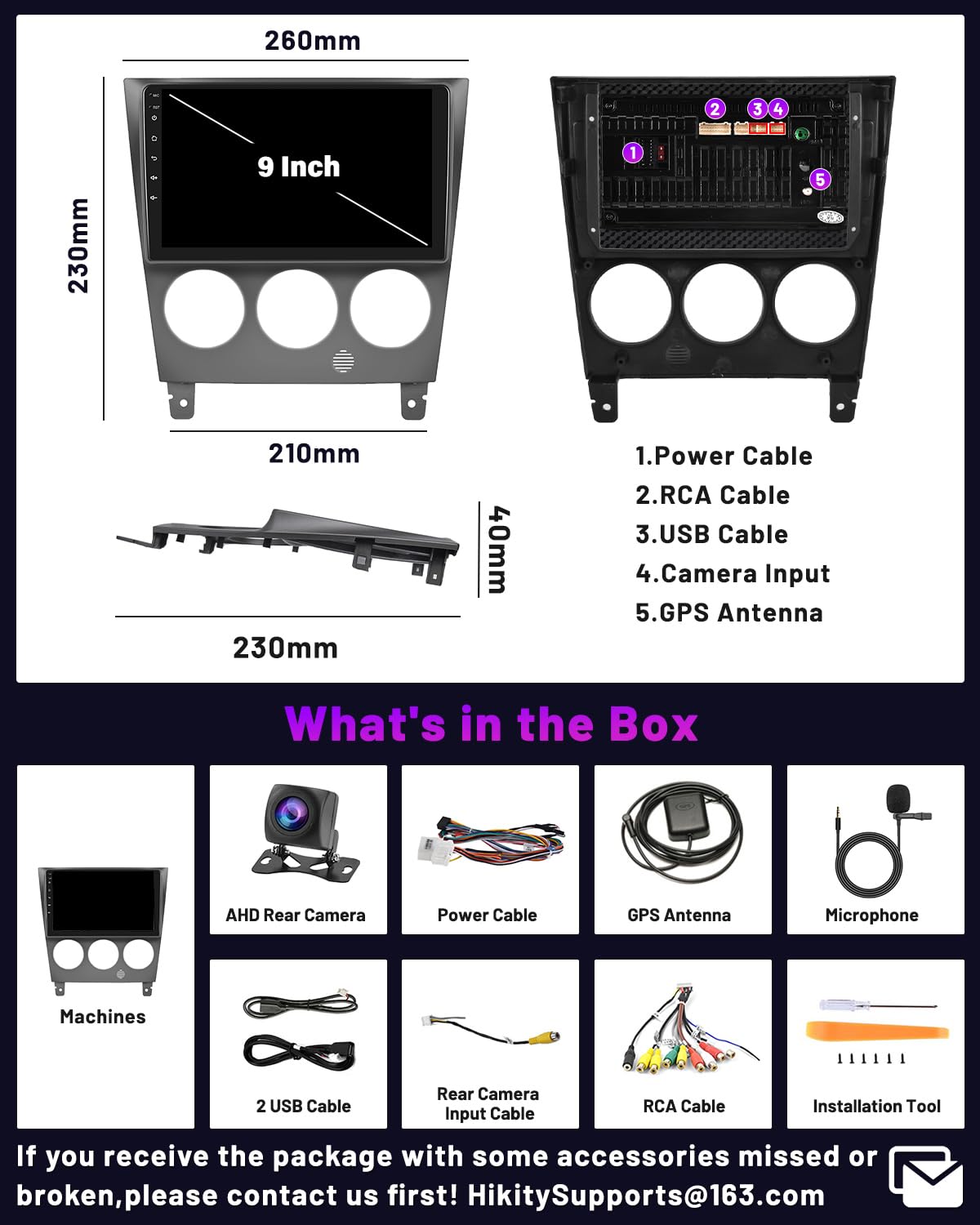 2+64GB Hikity Android 13 Car Stereo for Subaru Impreza 2003-2006 | 9
