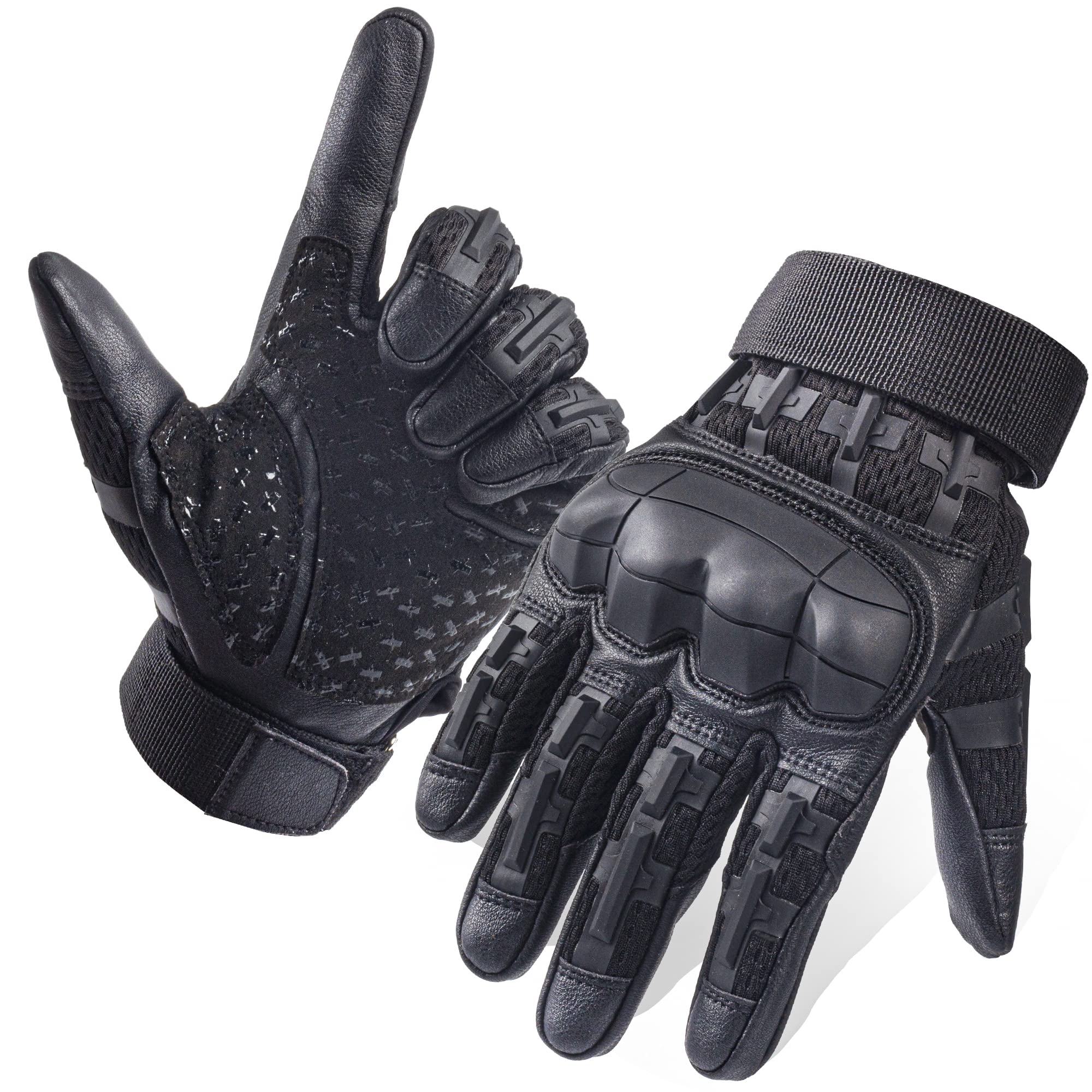 Men's Touchscreen Winter Gloves - Full Finger Motorcycle & Cycling Gloves for Outdoor Activities, Hiking, Camping - Cold Weather Protection & Phone Compatibility