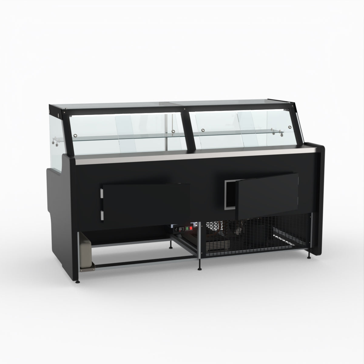2 Meter AG Deli Showcase Glass Display Case - Perfect for Supermarkets, Delis & Bakeries to Showcase Fresh Food & Pastries