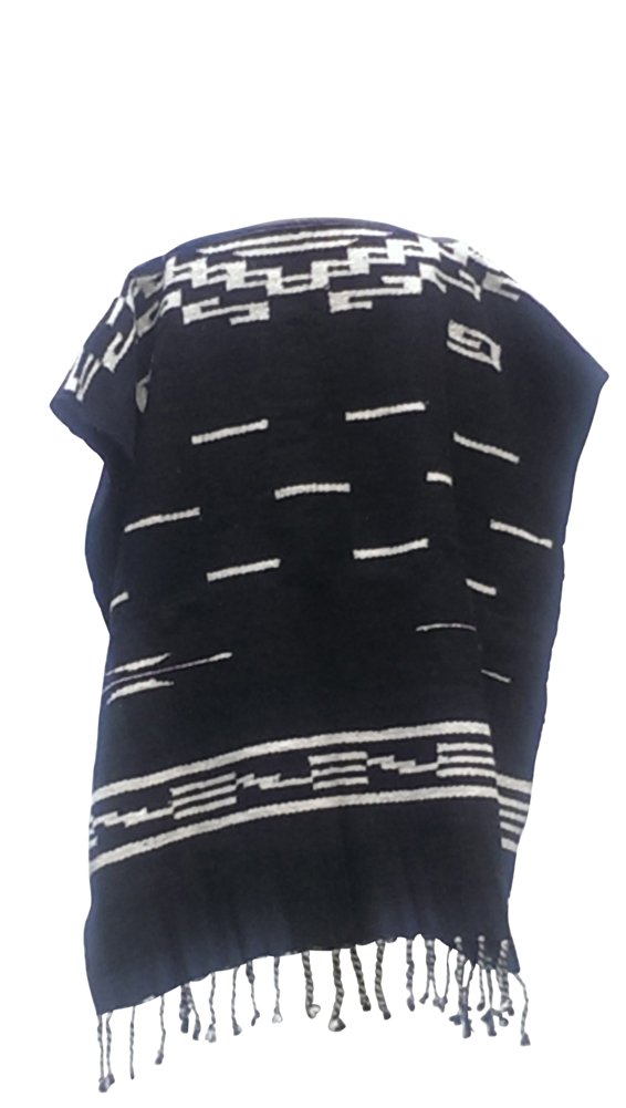 Authentic Clint Eastwood Spaghetti Western Wool Poncho with Leather Hat - 100% Pure Wool Replica - Perfect for Western Costumes, Halloween & Cowboy Themed Parties