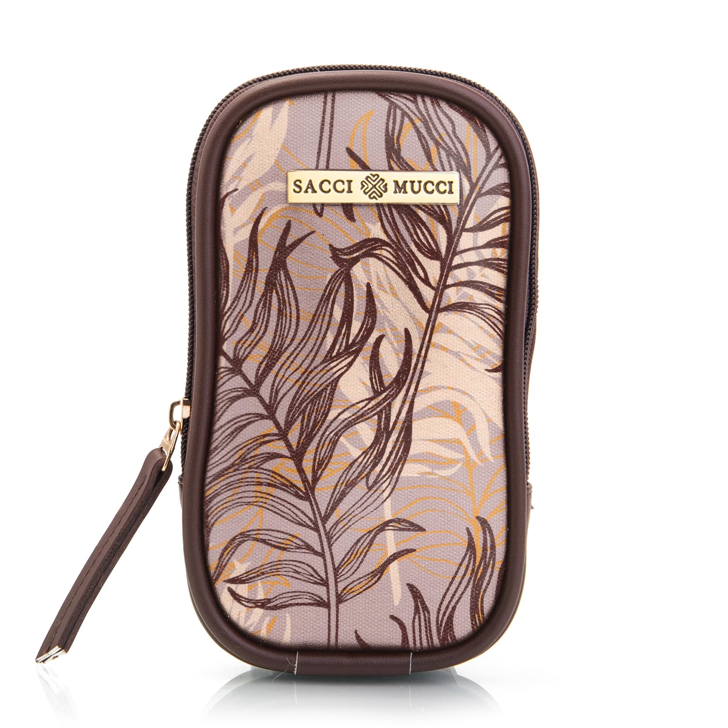 SACCI MUCCI Women's Crossbody Phone Bag - Stylish Cell Phone Pouch with Wallet & Sling Design - Perfect for Everyday Use, Travel, and Shopping (Botanical Print)