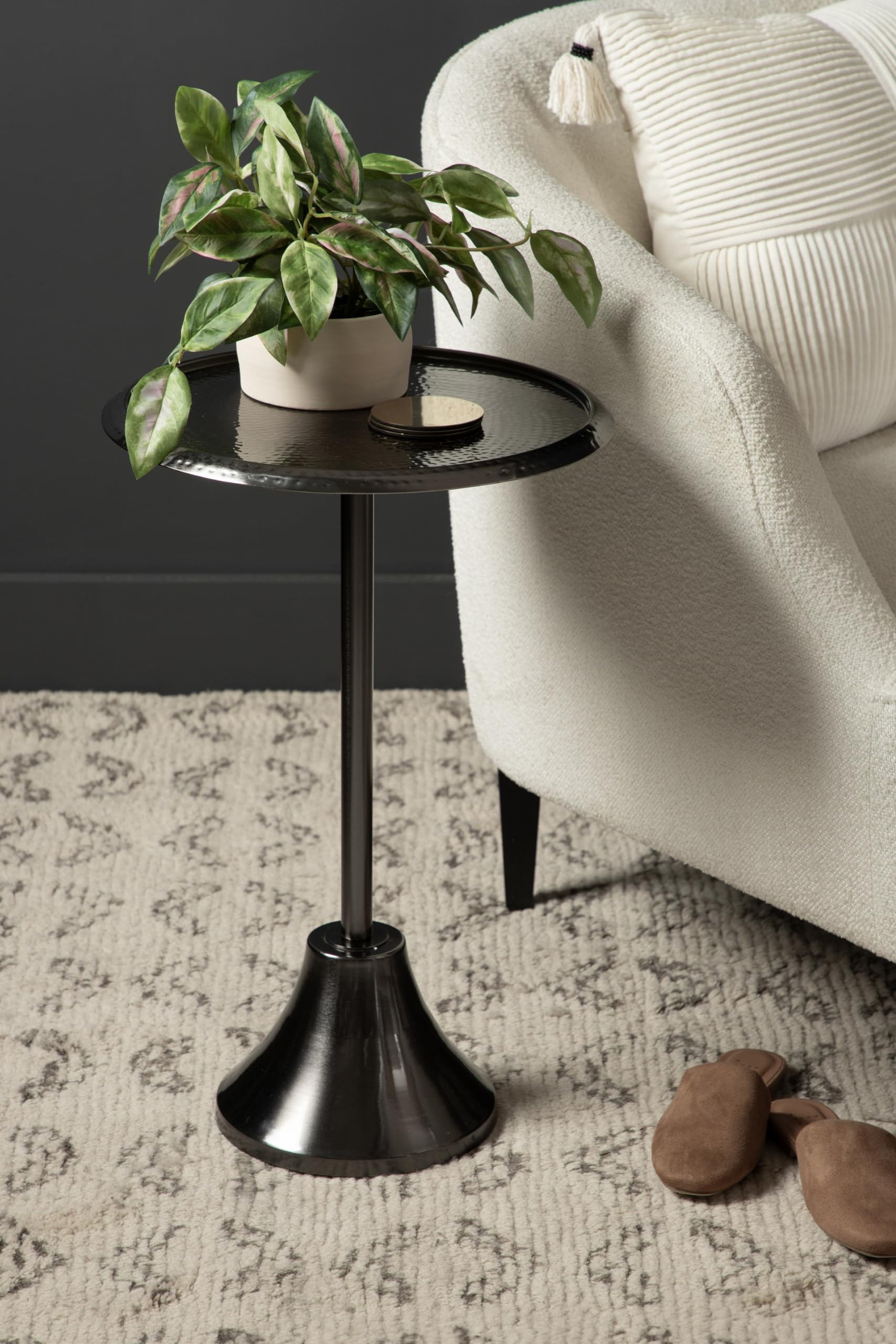 Kate and Laurel Sanzo Modern Pedestal Side Table - 15