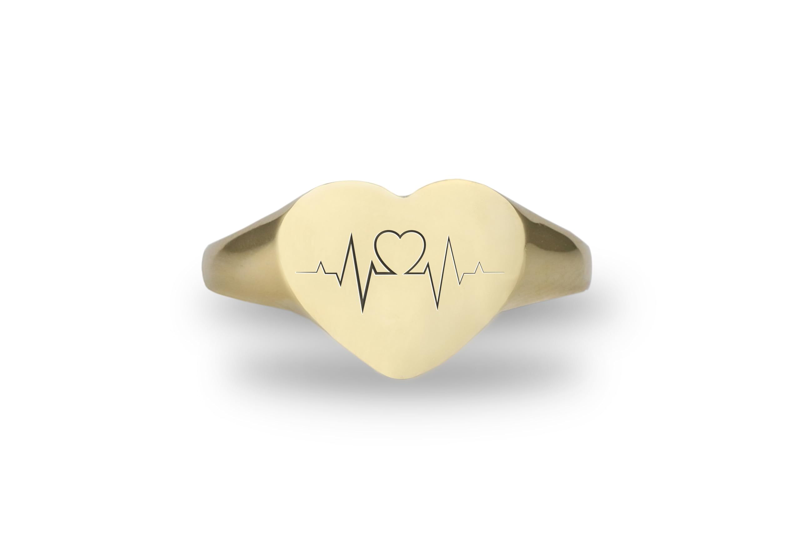 Newborn Heartbeat Ring - Personalized Engraved EKG Line Jewelry - Unique Push Gift for Mom - Baby Birth Celebration Keepsake - Perfect for Mother's Day, Baby Showers & Anniversary Gifts
