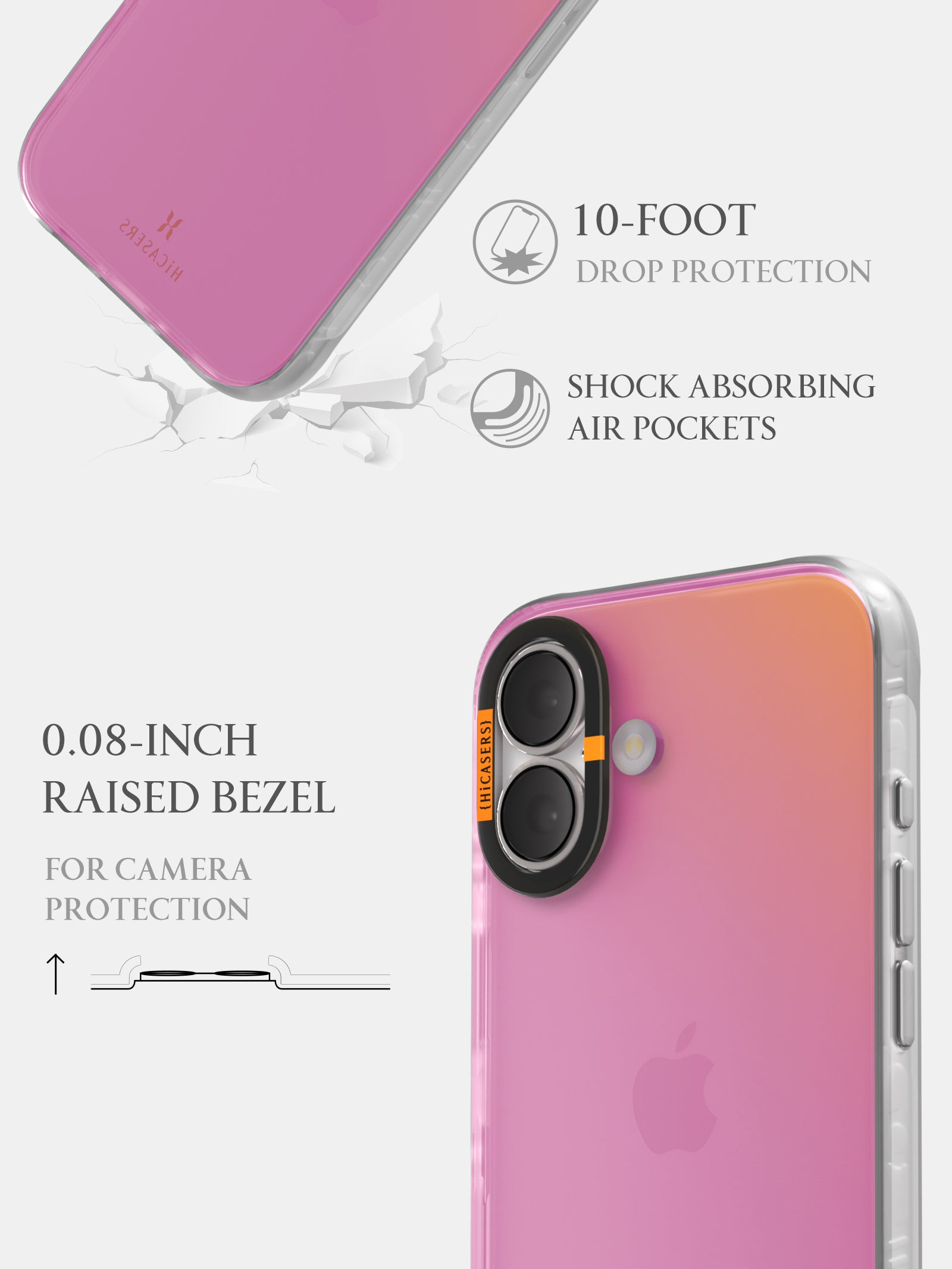 Pink Iridescent Phone Case - Shimmery Glitter Protective Cover for iPhone & Samsung - Perfect for Everyday Use, Parties & Gifts