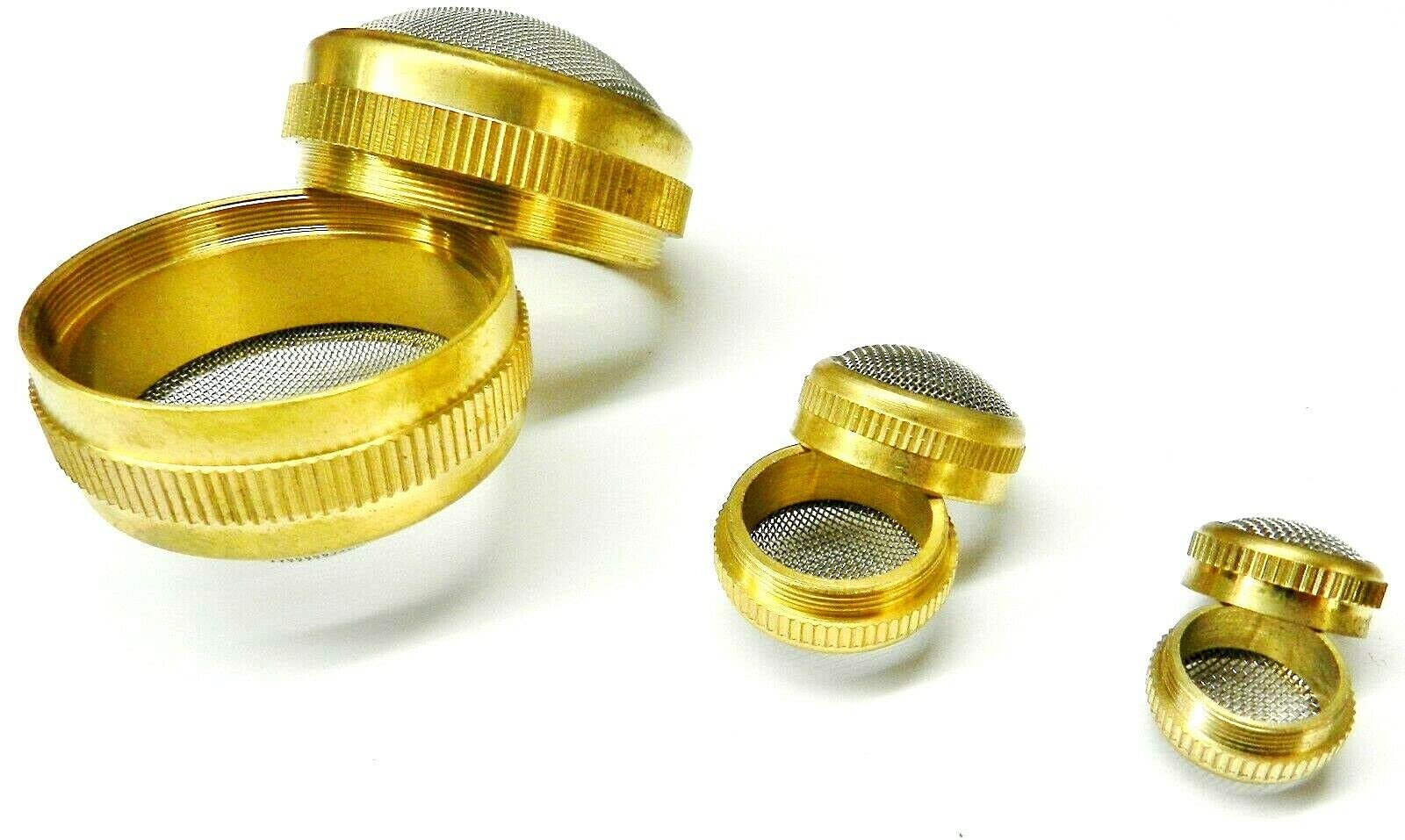 3-Piece Ultrasonic Cleaner Basket Set - Brass & Stainless Steel Mesh Holder for Jewelry, Watches, Dentures (2