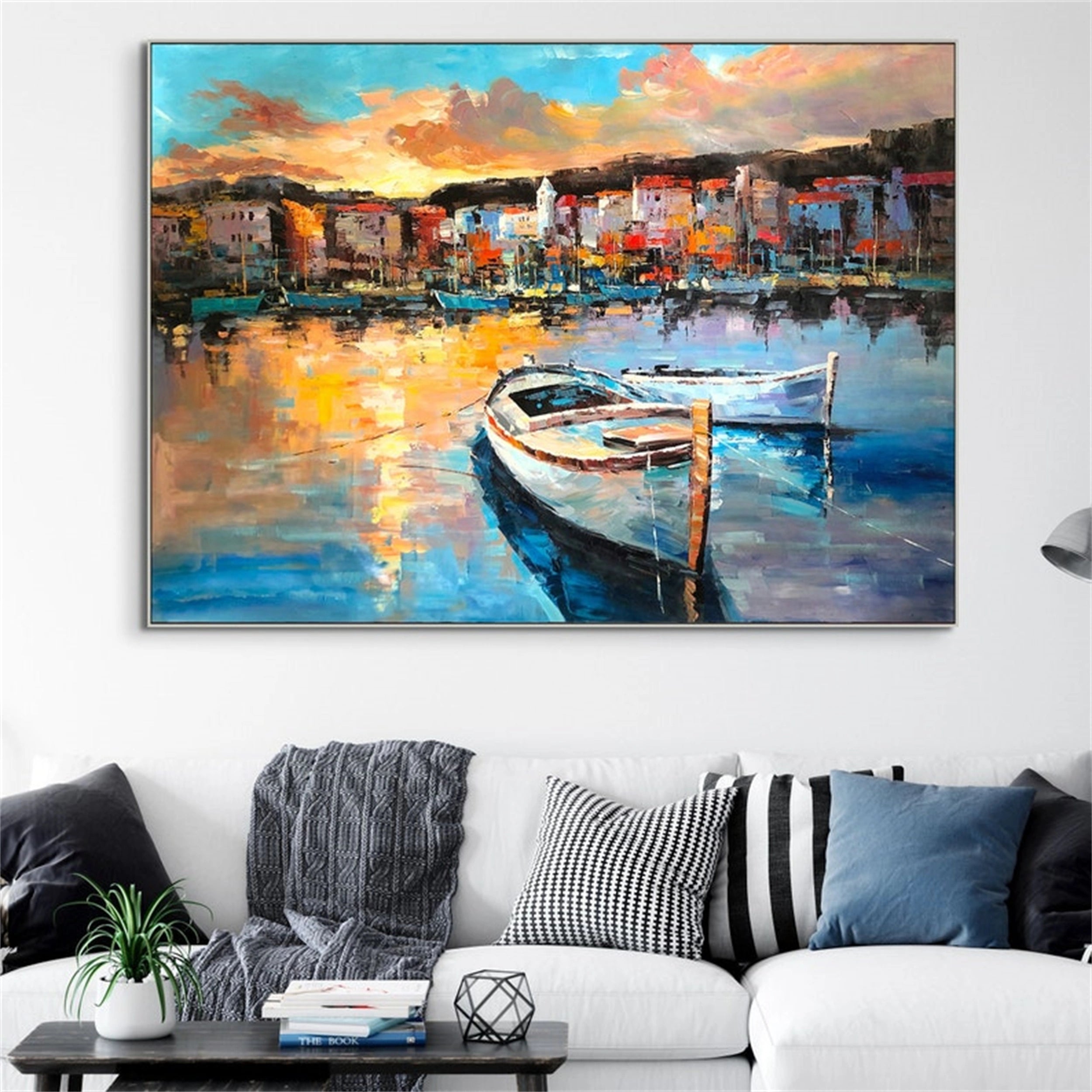 Urban Landscape Painting #UL 031 - Modern Cityscape Wall Art for Home & Office Decor | Perfect for Living Room, Bedroom or Workspace