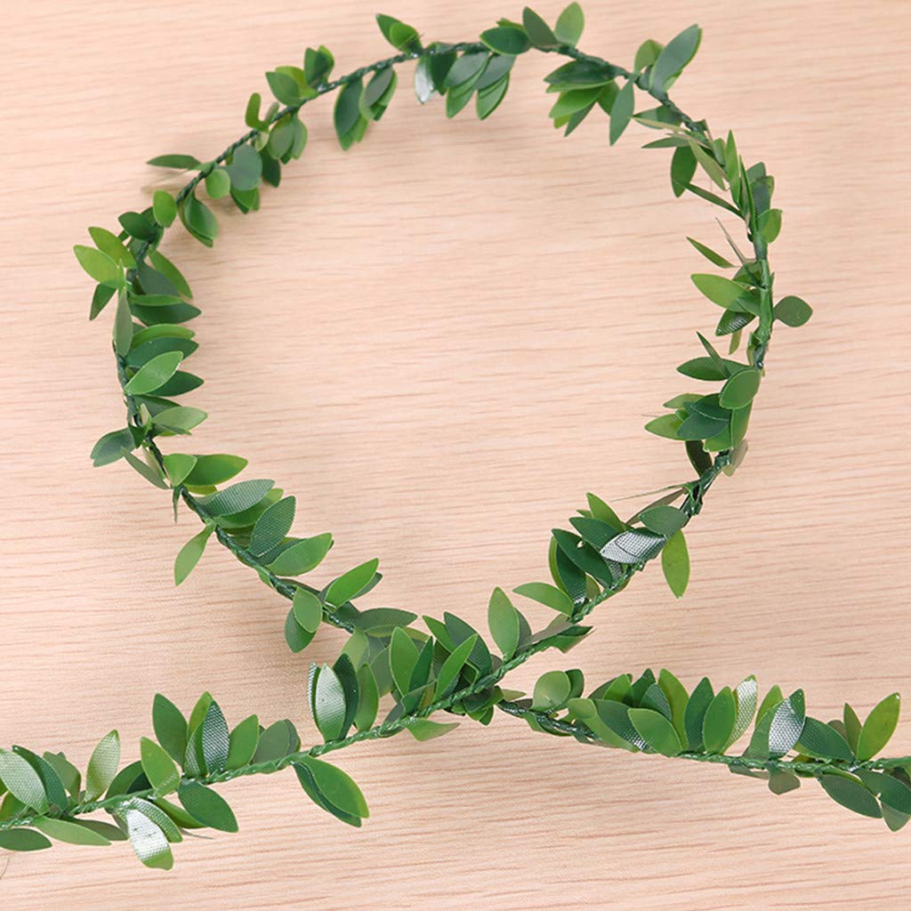 7.5m Artificial Leaf Garland Vine - Realistic Fake Plants for Home Decor, Wedding, Party & Winter Bouquet Arrangements - Perfect for Wall, Mantel, Table Centerpieces and Indoor Greenery Decorations