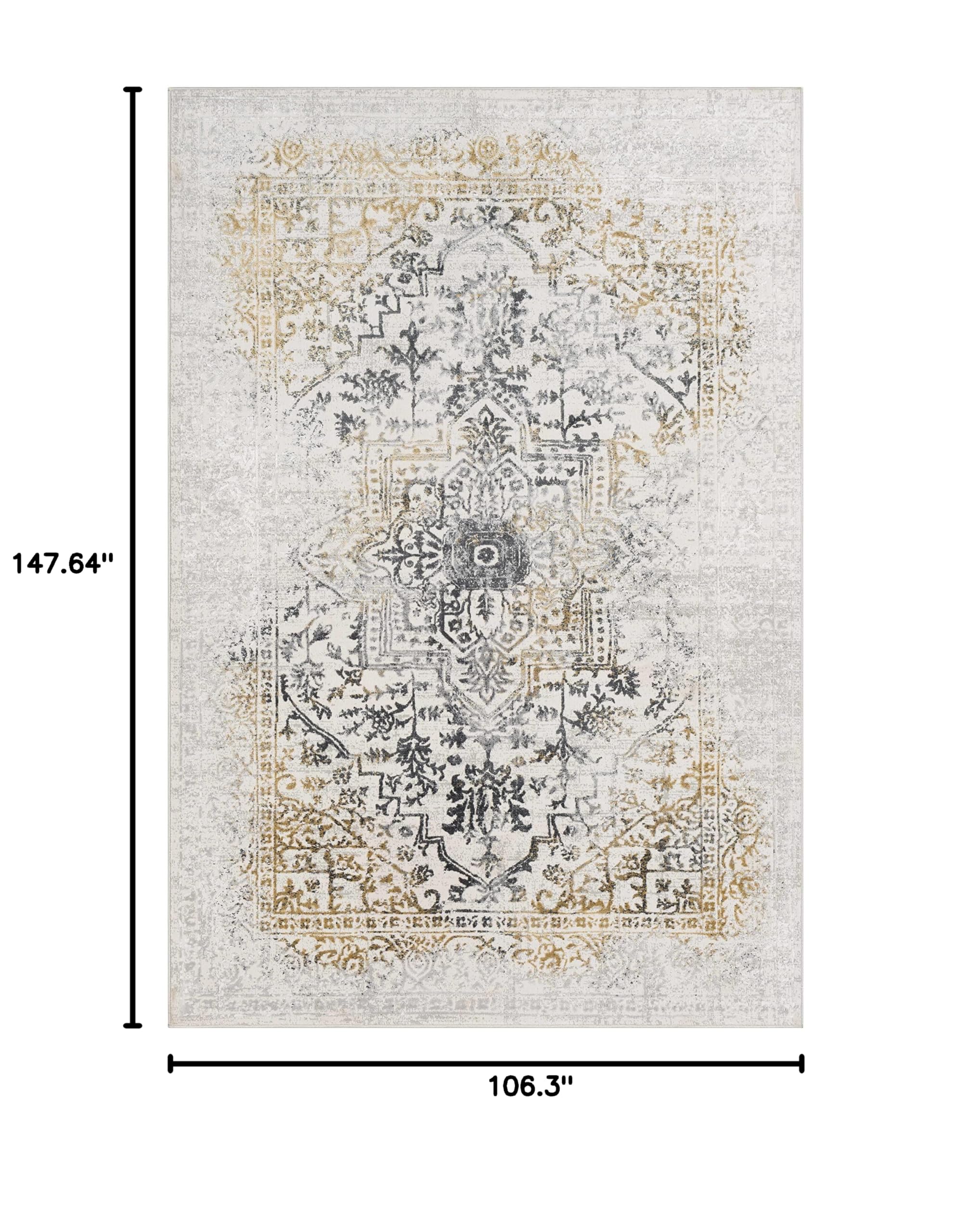 Hauteloom Morriston Traditional Gray Area Rug 9' x 12'3