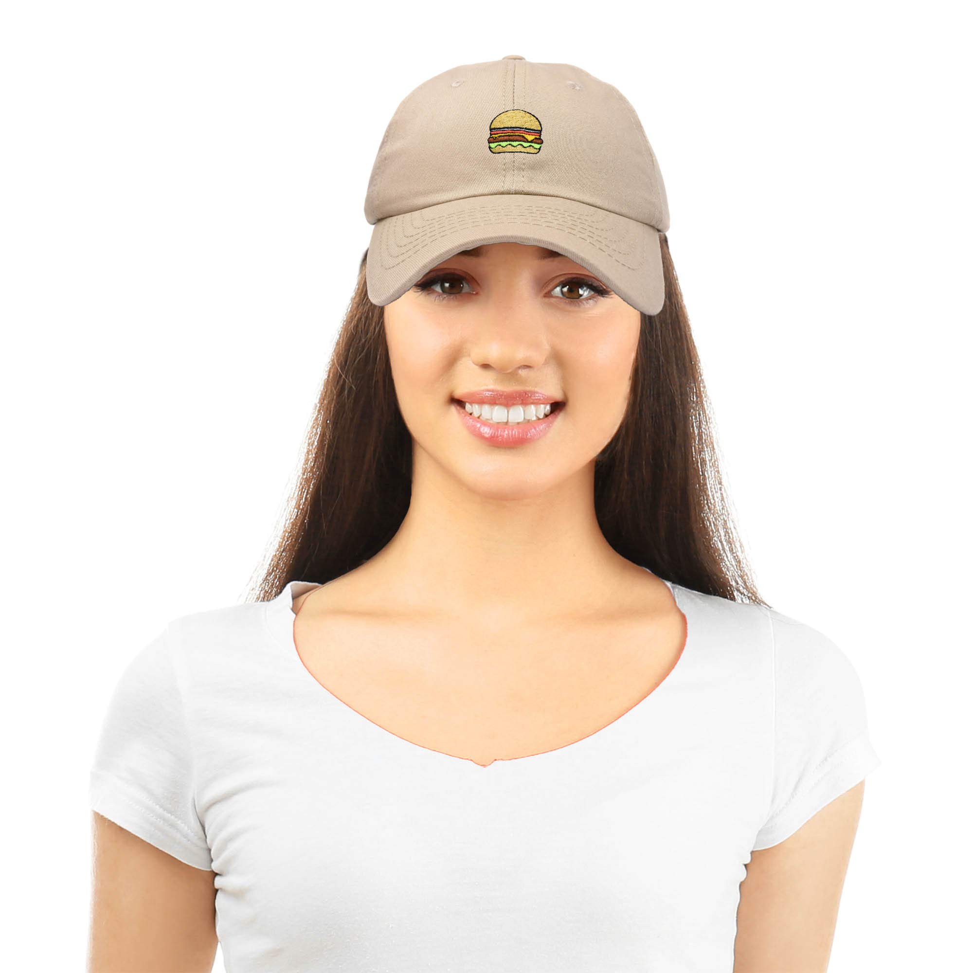 DALIX Cheeseburger Dad Hat - Funny Hamburger Baseball Cap for Men & Women - Perfect Gift for Burger Lovers & BBQ Parties