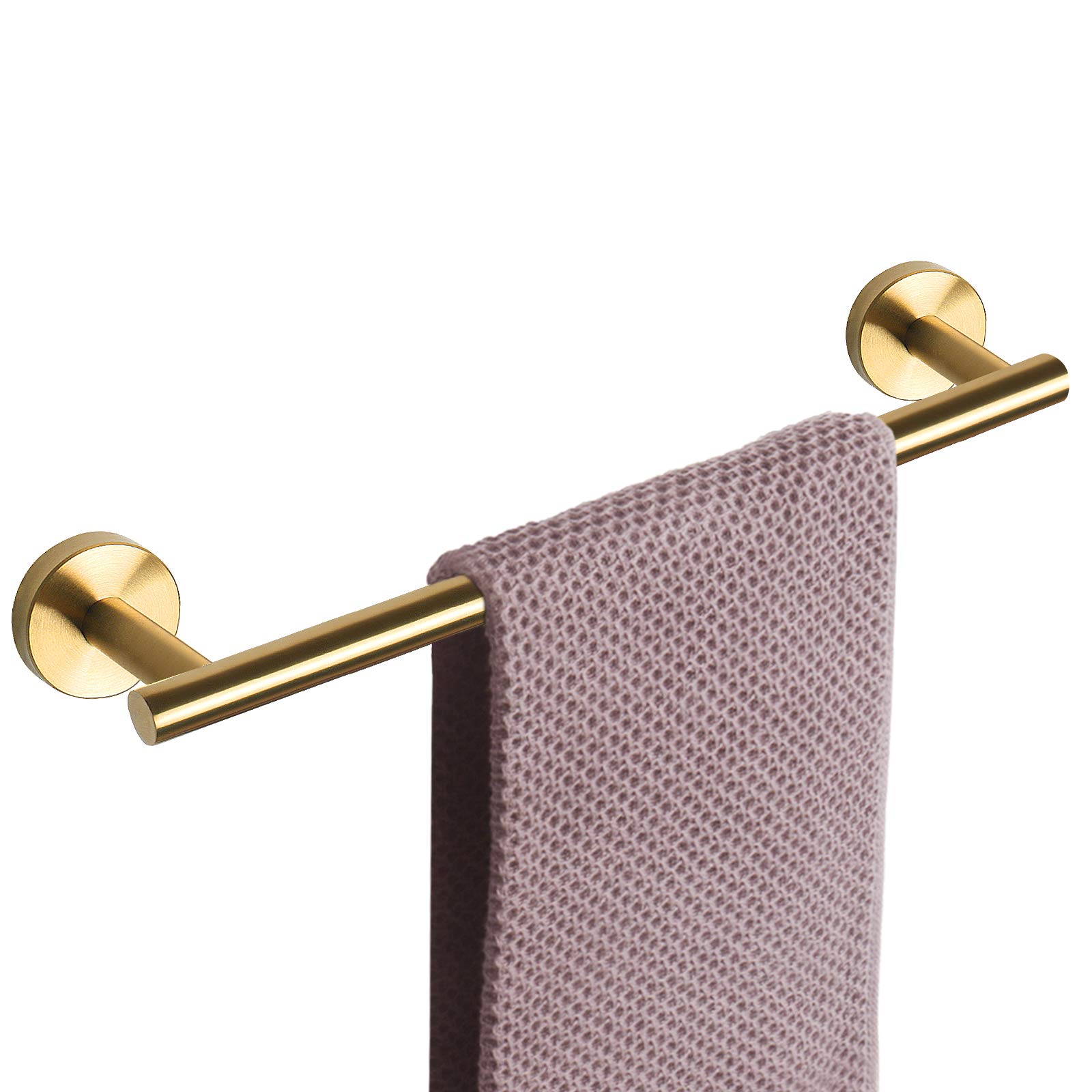 Premium Stainless Steel Bath Towel Bar - 18 Inch Brushed Gold Wall Mounted Towel Rack for Bathroom | Heavy Duty Shower Accessories | Perfect for Spa, Hotel & Home Decor (1 Pack)