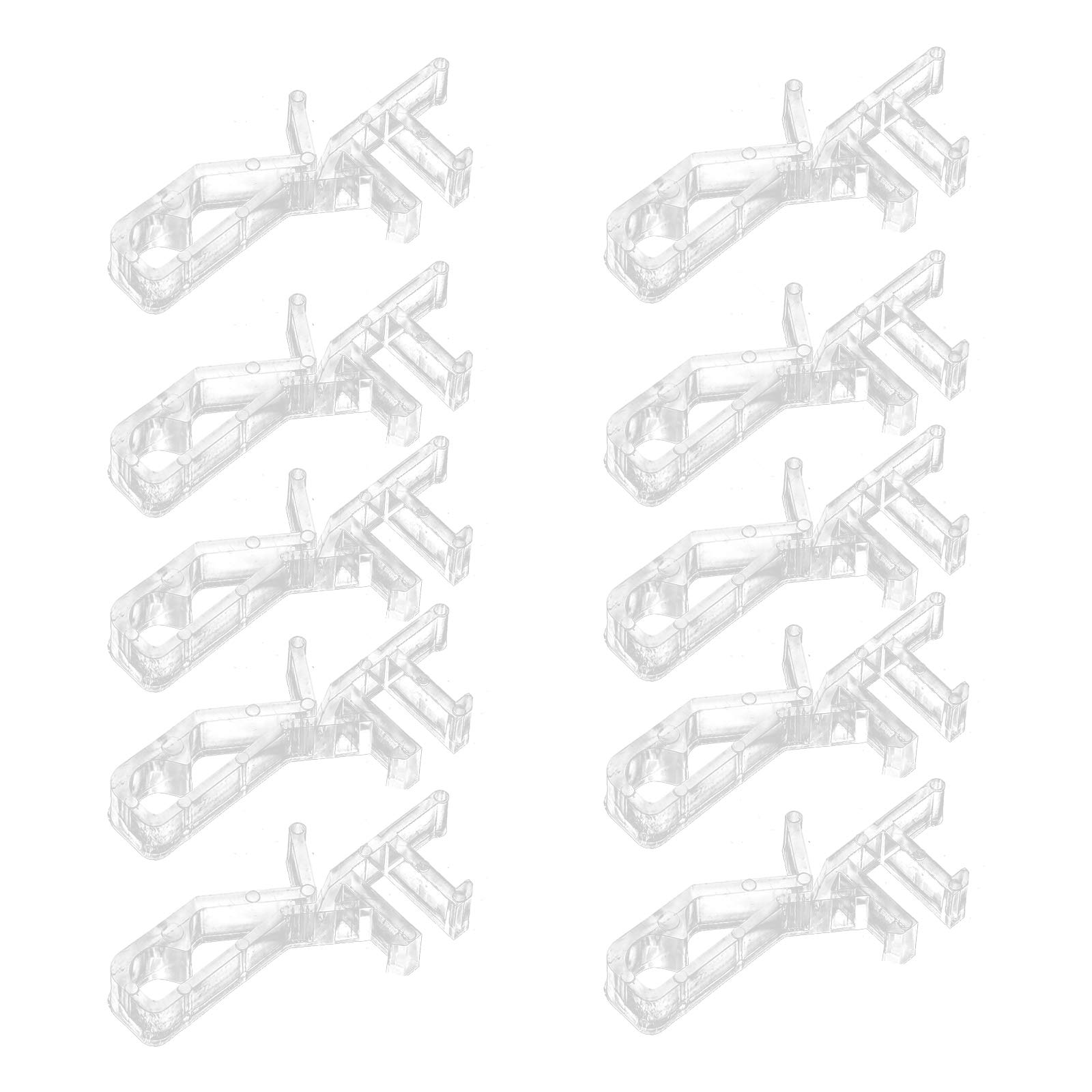 BESPORTBLE 40pcs Plastic Curtain Clips - Heavy Duty Curtain Hooks & Hinges for Drapes, Sheers, and Valances - Easy Installation for Home, Office, and Hotel Decor