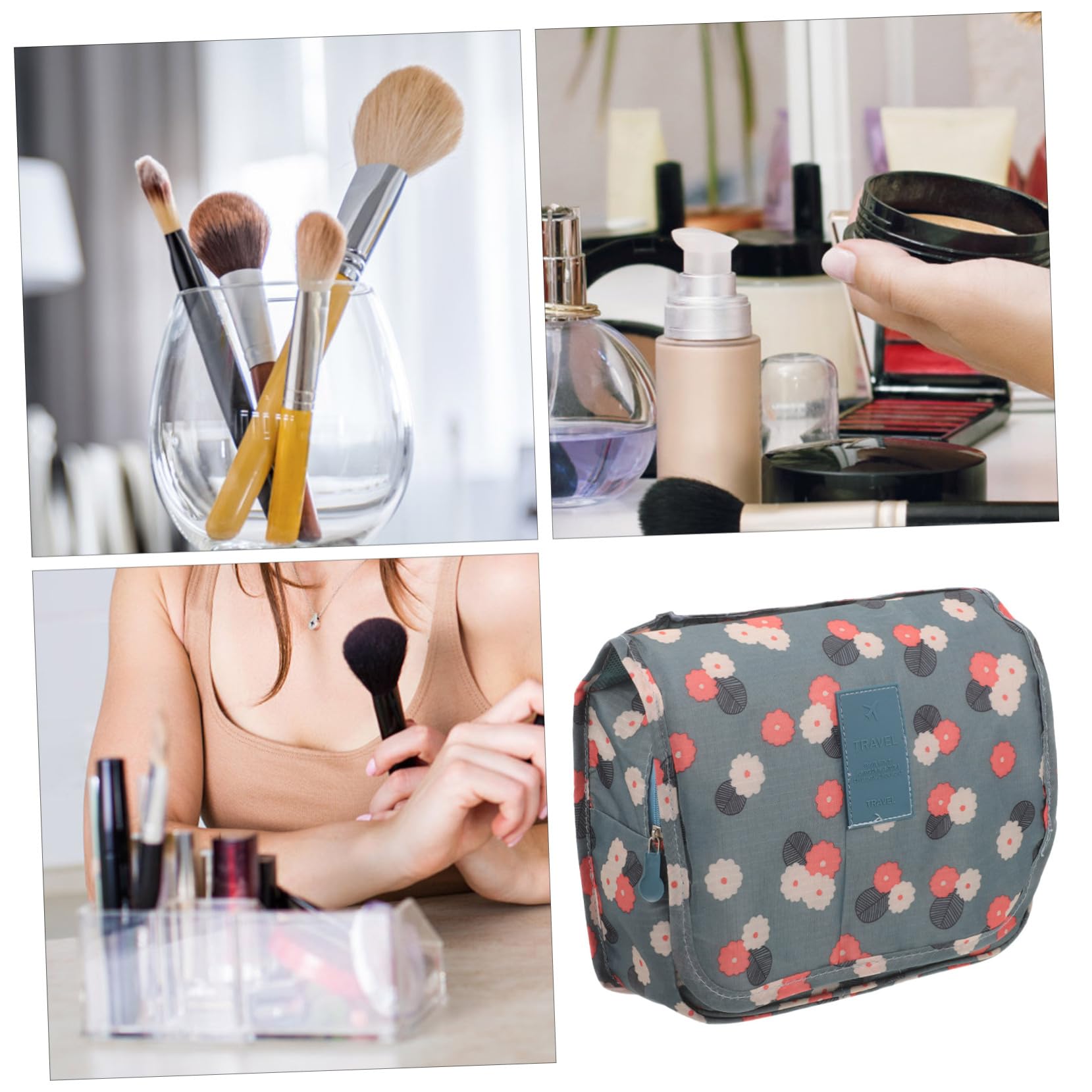 Healeved Hanging Travel Toiletry Bag for Women - Waterproof Makeup & Shower Organizer with Multiple Pockets - Perfect for Camping, Gym, and Business Trips - Portable Polyester Travel Accessory