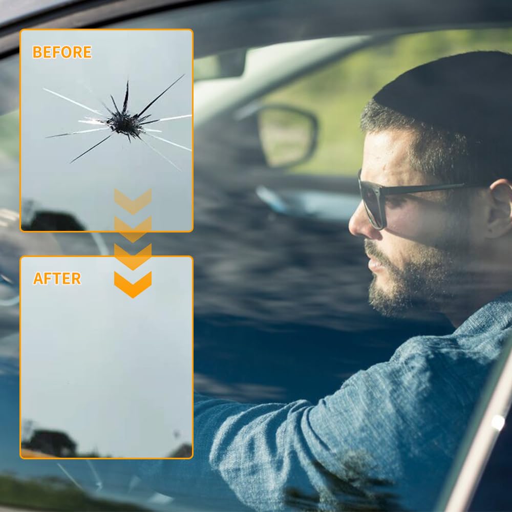 2025 Upgraded Windshield Crack Repair Kit - Premium Automotive Glass Repair Fluid & Tools for Quick Fix (2-Pack) - Perfect for DIY Car Windshield Crack Repair at Home or On The Road