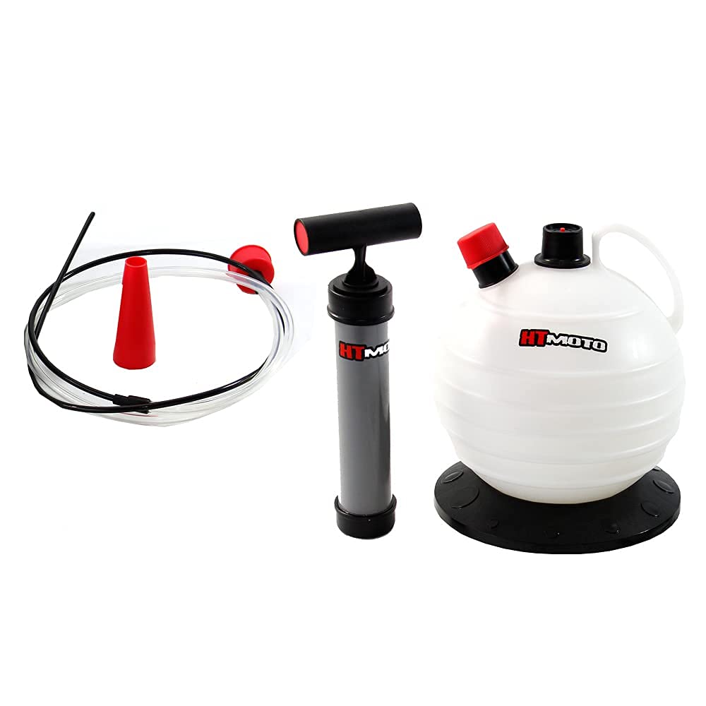 HT Moto 6-Liter Oil Extractor Pump - Manual Fluid Extractor for Motorcycle, ATV, Boat & Car Maintenance - Easy Engine Oil Change Tool for DIY Garage Use