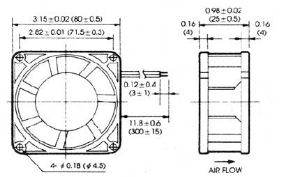 80x80x25mm 12V DC Mechatronics Cooling Fan with Locked Rotor Alarm - F8025M12B2 FSR - Ideal for PC Cooling, Server Racks & Electronics Enclosures