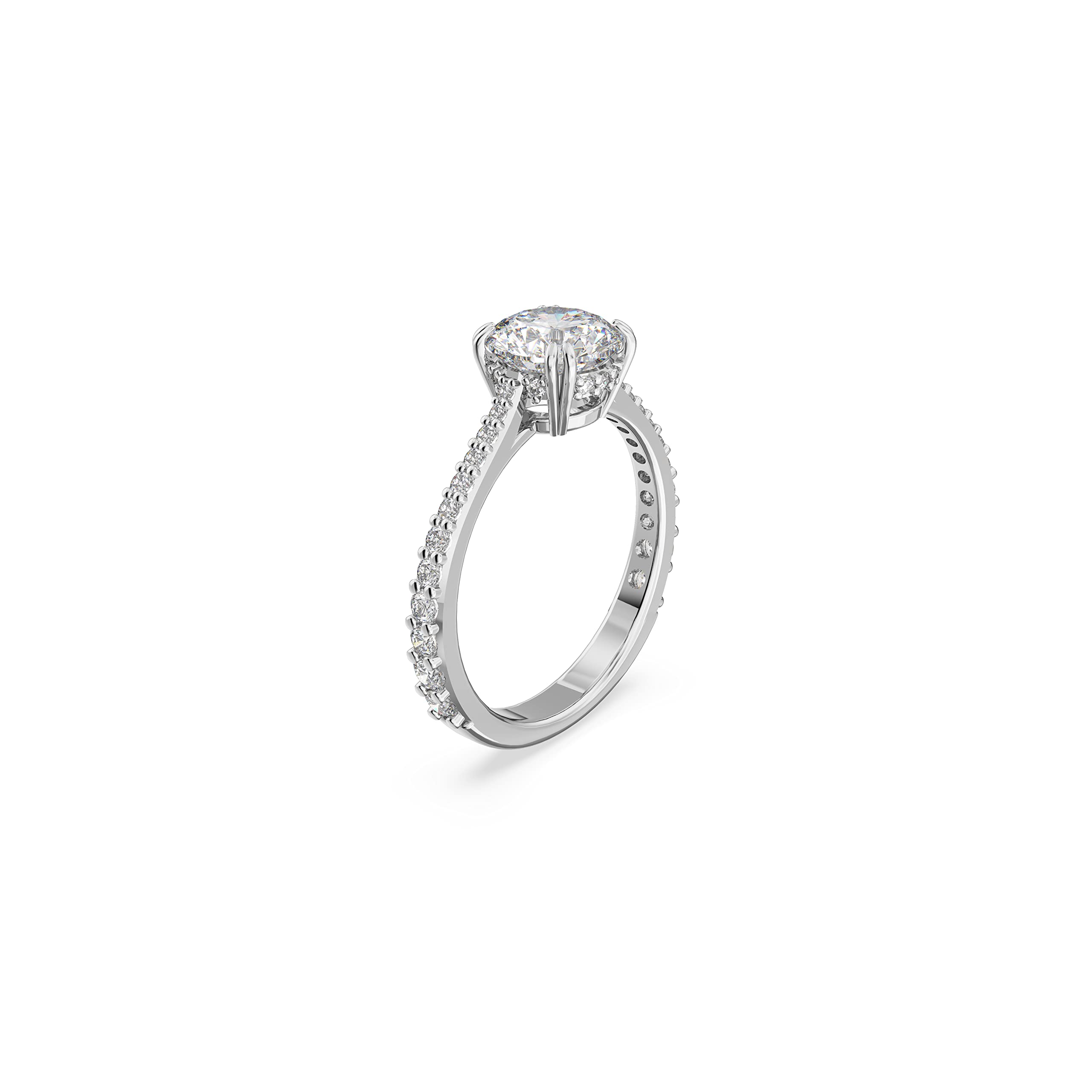 Swarovski Constella Cocktail Ring - Clear Pavé Crystals for Evening Parties