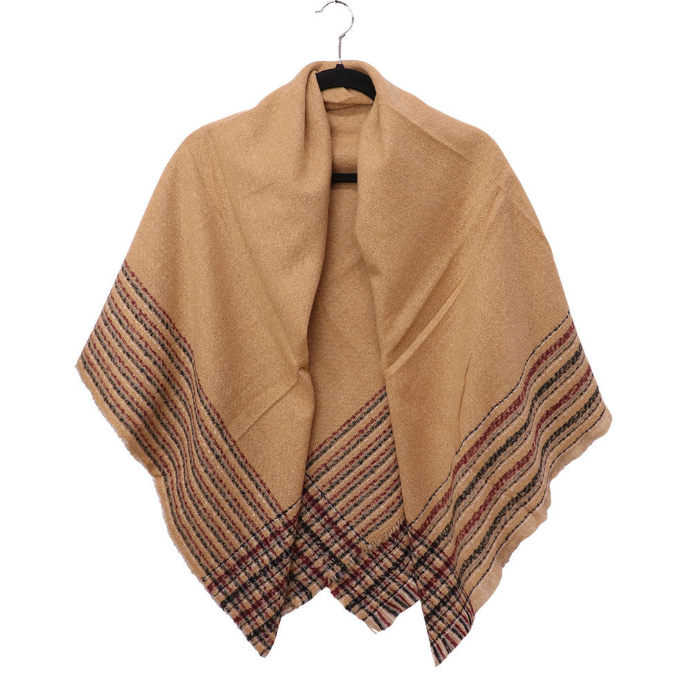 Soft Tan Linen Blend Blanket Scarf - Lightweight & Versatile Wrap Shawl for Women - Perfect for Travel, Beach, Office & Cozy Fall Outfits