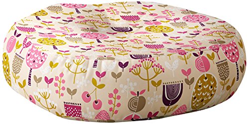 Deny Designs Wendy Kendall Floor Pillow - Soft Bohemian Style Cushion for Living Room, Bedroom, Nursery - Orchard Floral Print Home Decor Accent Pillow for Cozy Seating & Stylish Decor
