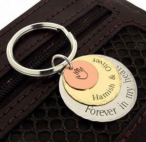 Custom Engraved Metal Keychain for Men - Personalized 3 Disc Key Chain - Unique Gift for Dad, Husband, Boyfriend - Perfect for Everyday Carry, Travel & Gifting