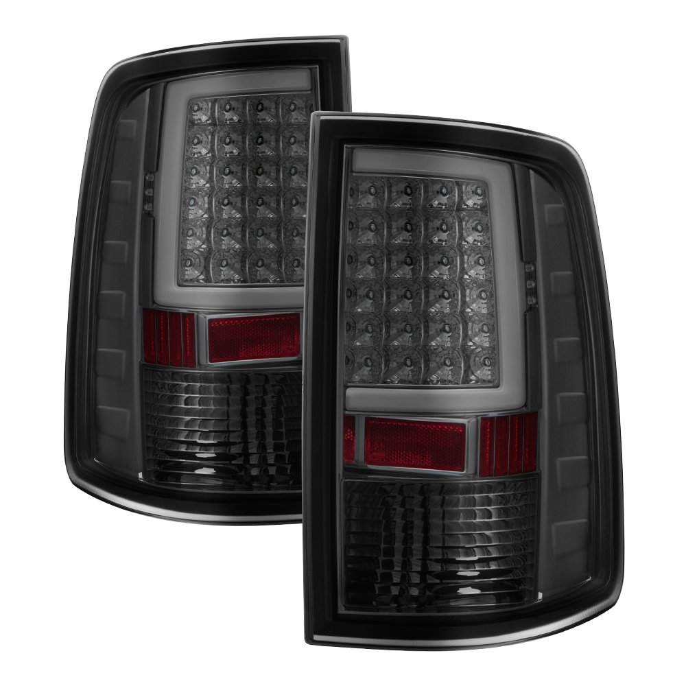 Xtune LED Tail Lights for Cars - Smoked Lens Red LED Brake Lights (ALT-ON-DR09-LBLED-SM) - Perfect for Night Driving & Enhanced Vehicle Safety