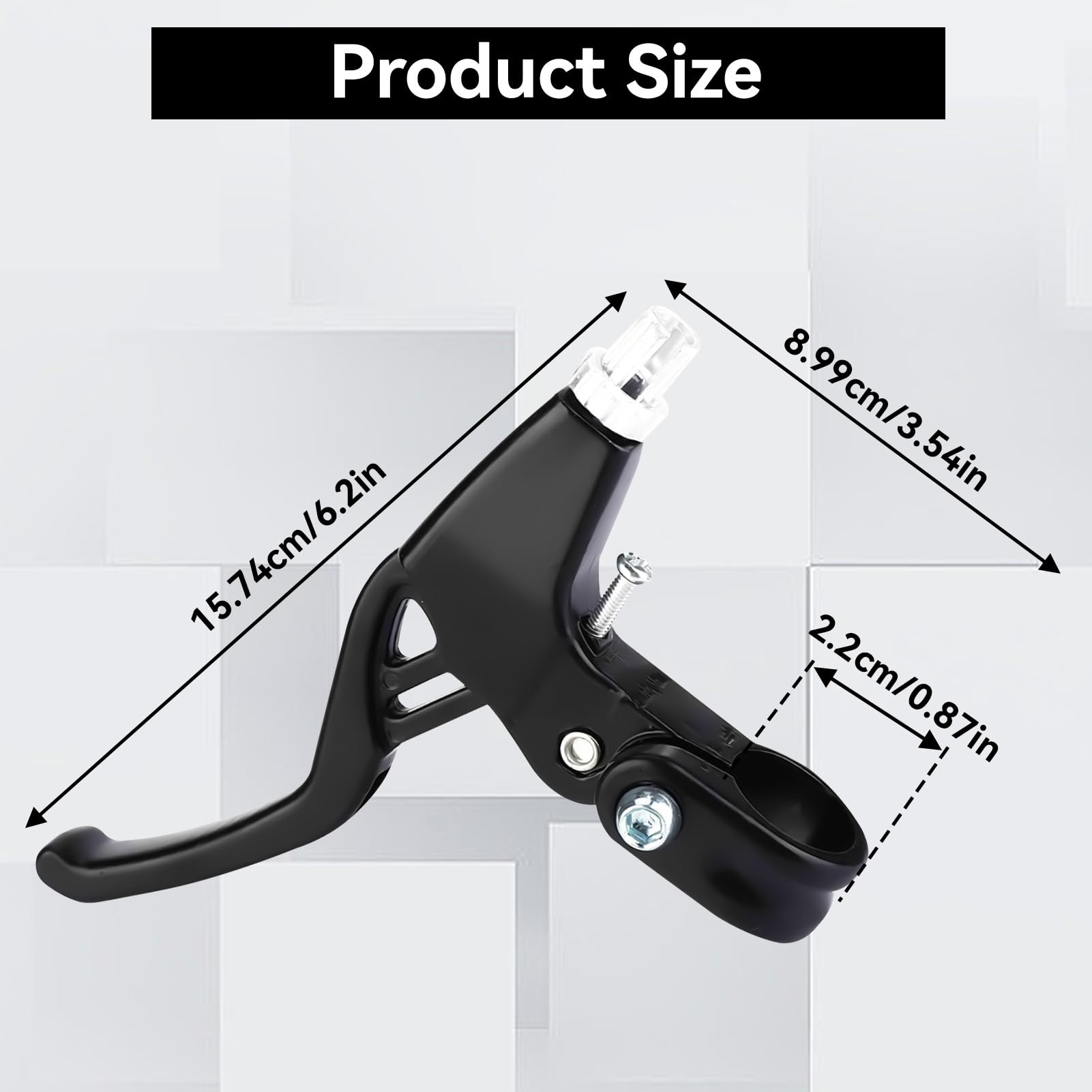 Universal Aluminum Alloy Bike Brake Levers - 1 Pair V-Brake Handlebar for Mountain, Road, BMX Bikes (2.2cm Diameter, Black) | Durable Braking Solution for Cycling Commuting & Off-Road Adventures